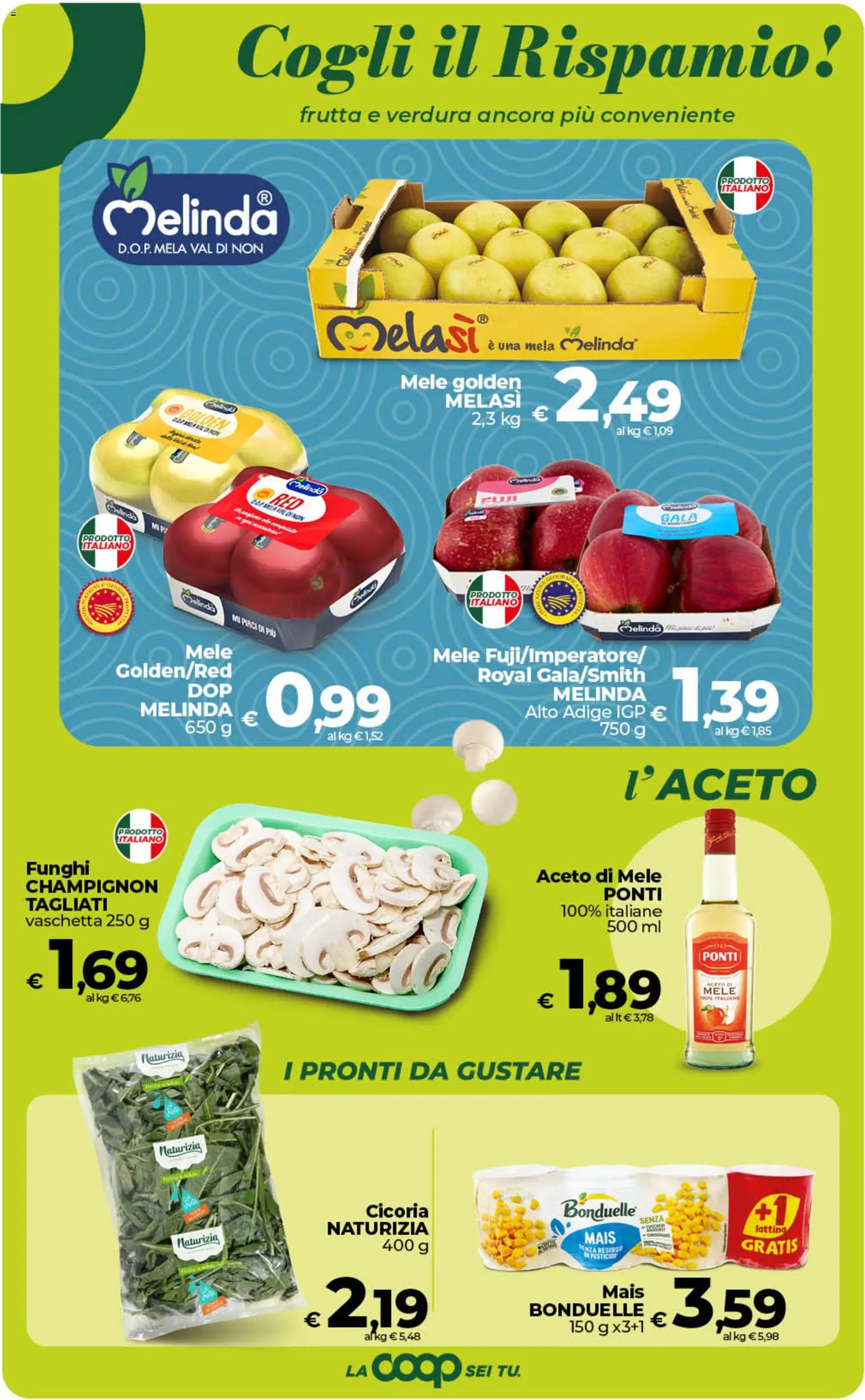 Volantino COOP del 13.02.2026 | Pagina: 22 | Prodotti: Mele, Aceto di mele, Frutta, Funghi