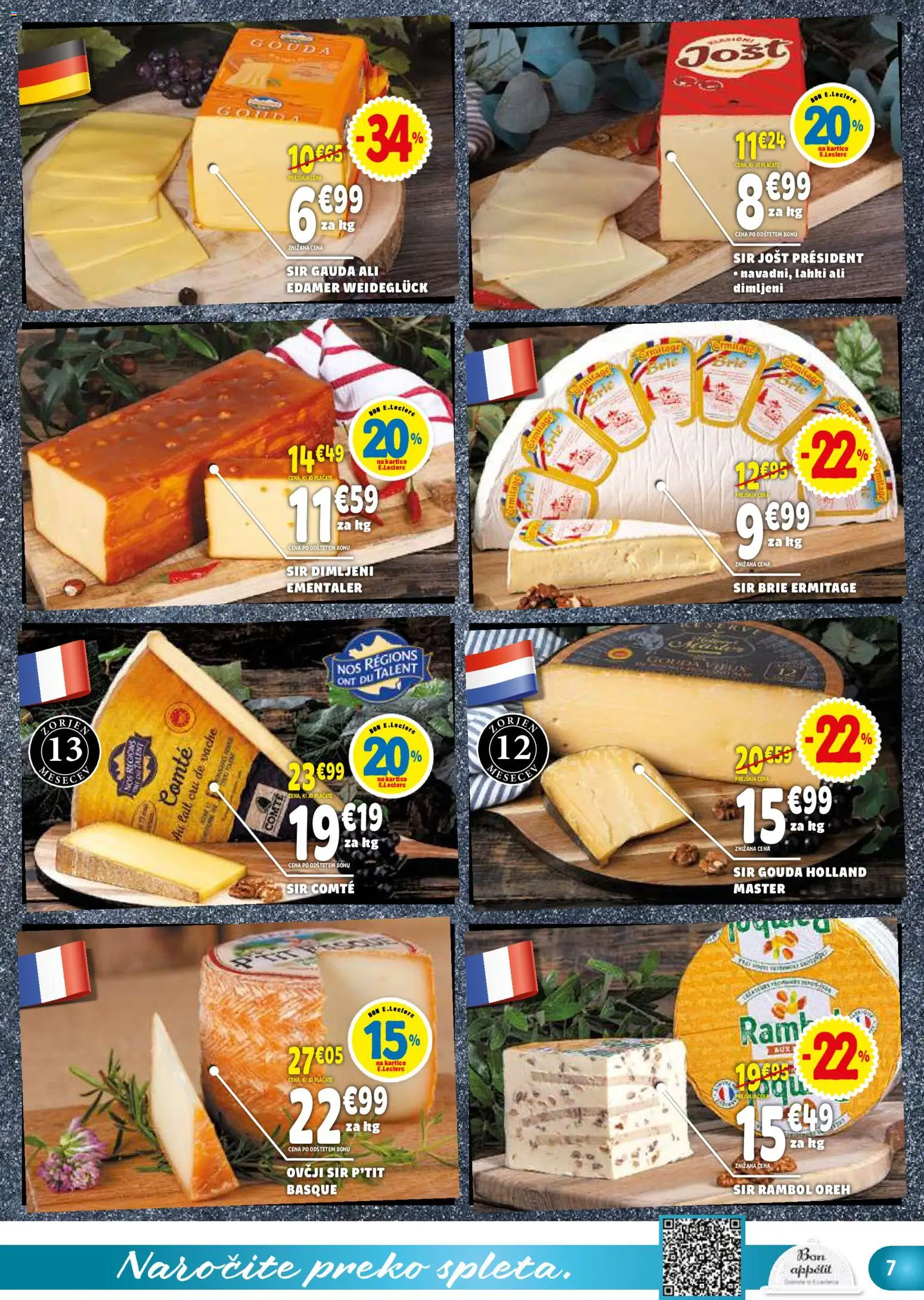 Novi E.leclerc katalog ponudbe – veljaven od 18.02.2026 | Stran: 7 | Izdelki: Gauda, Sir