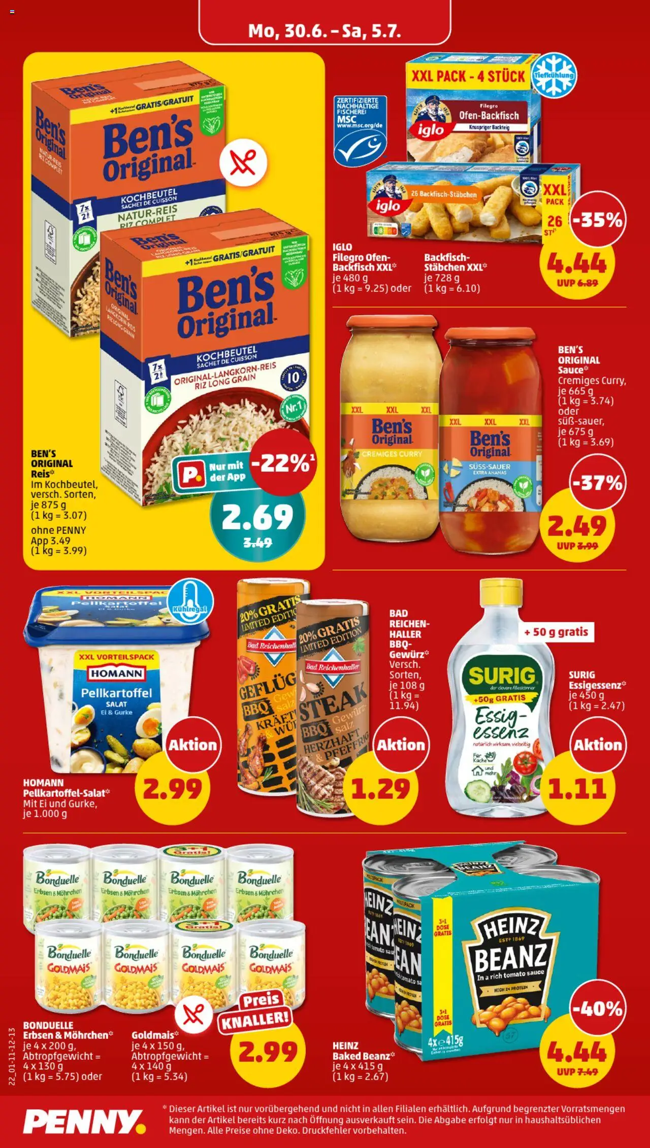 Penny Prospekt 	 - gültig ab dem 30.06.2025 | Seite: 22 | Produkte: Ofen, Ananas, Salz, Reis
