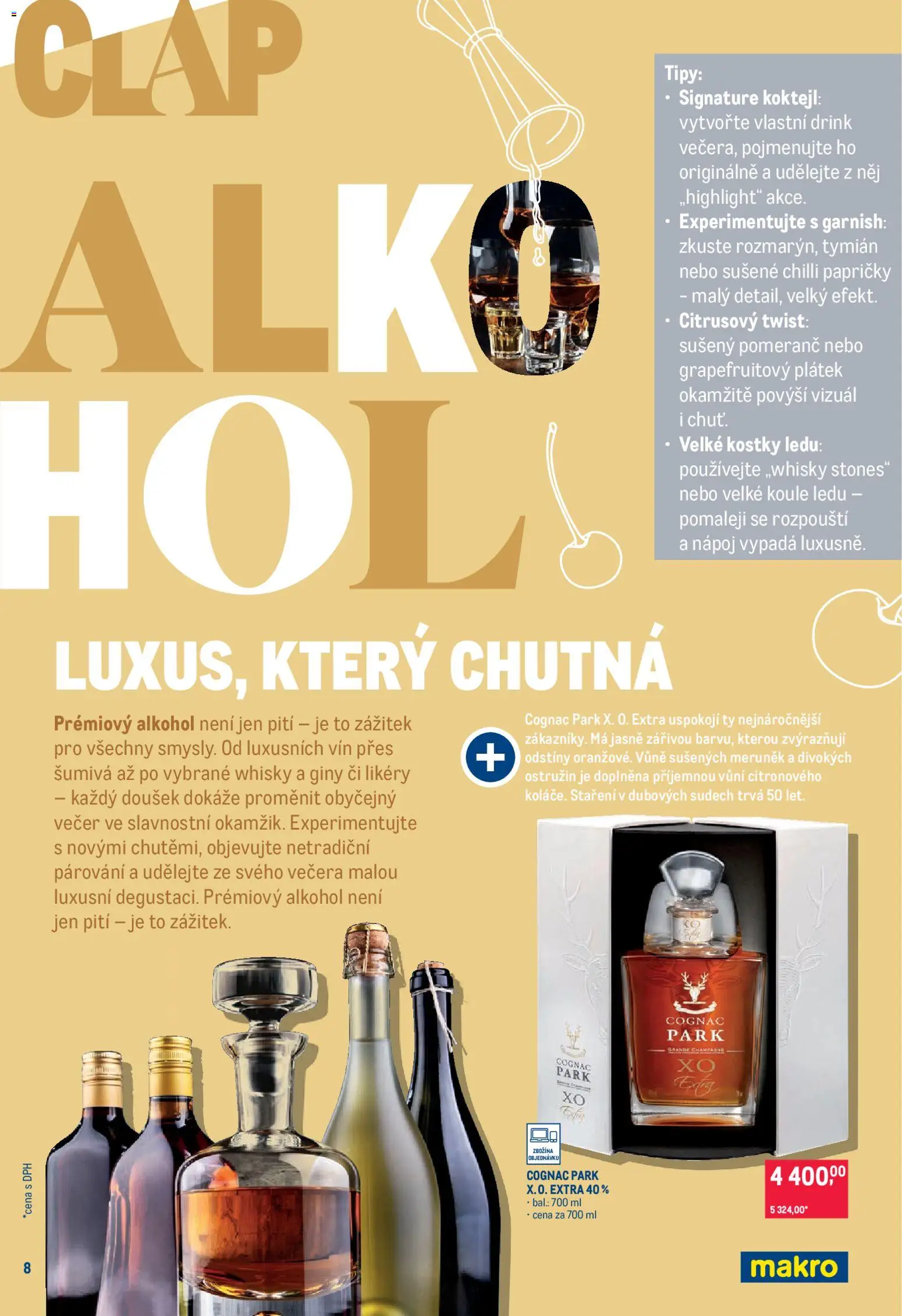 Makro leták - Pro milovníky jídla od 17.12.2025 | Strana: 8 | Produkty: Whisky, Champagne, Kostky, Kostky ledu