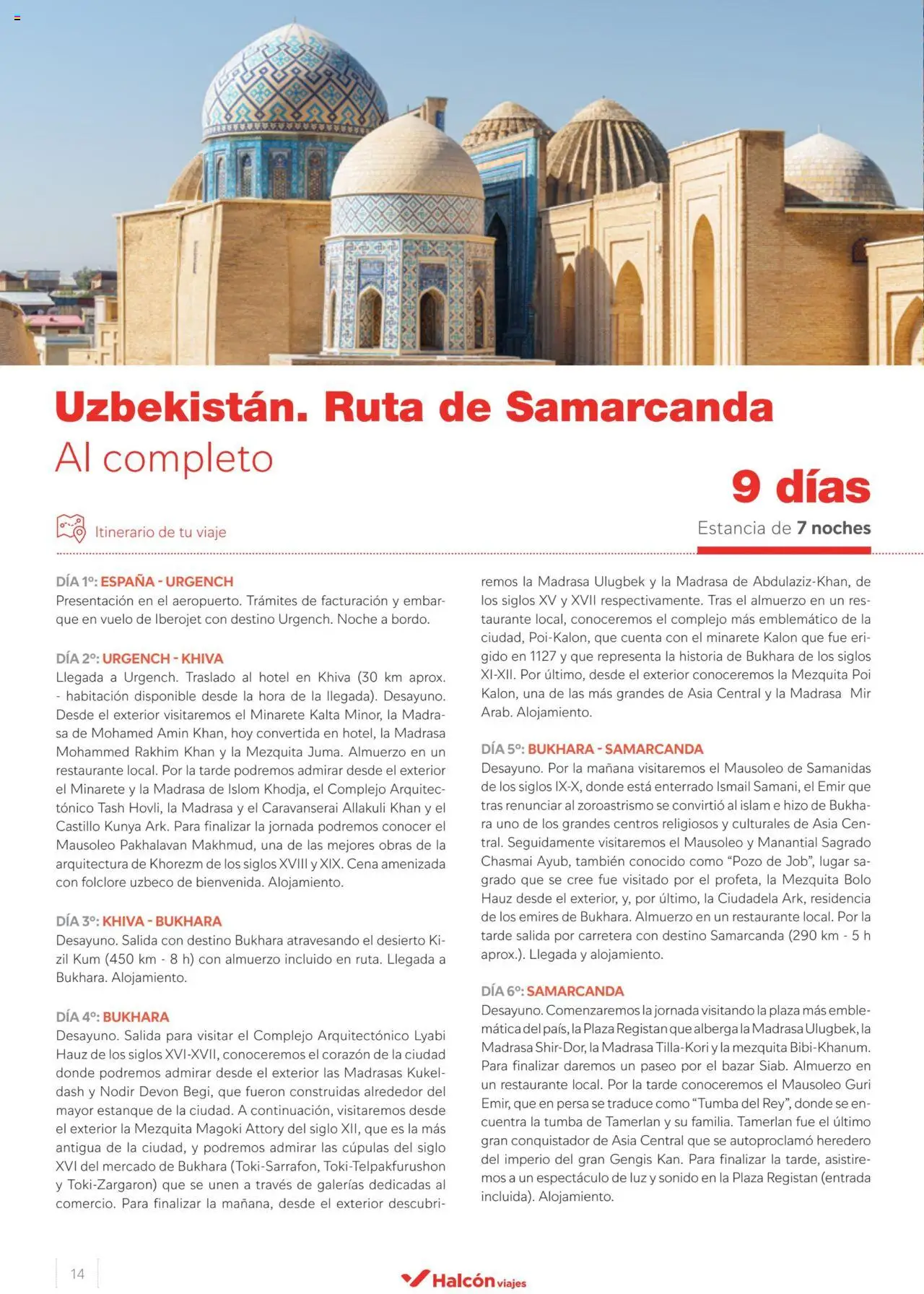 Halcón Viajes Uzbekistan │ válido desde el 28.05.2024 | Página: 14