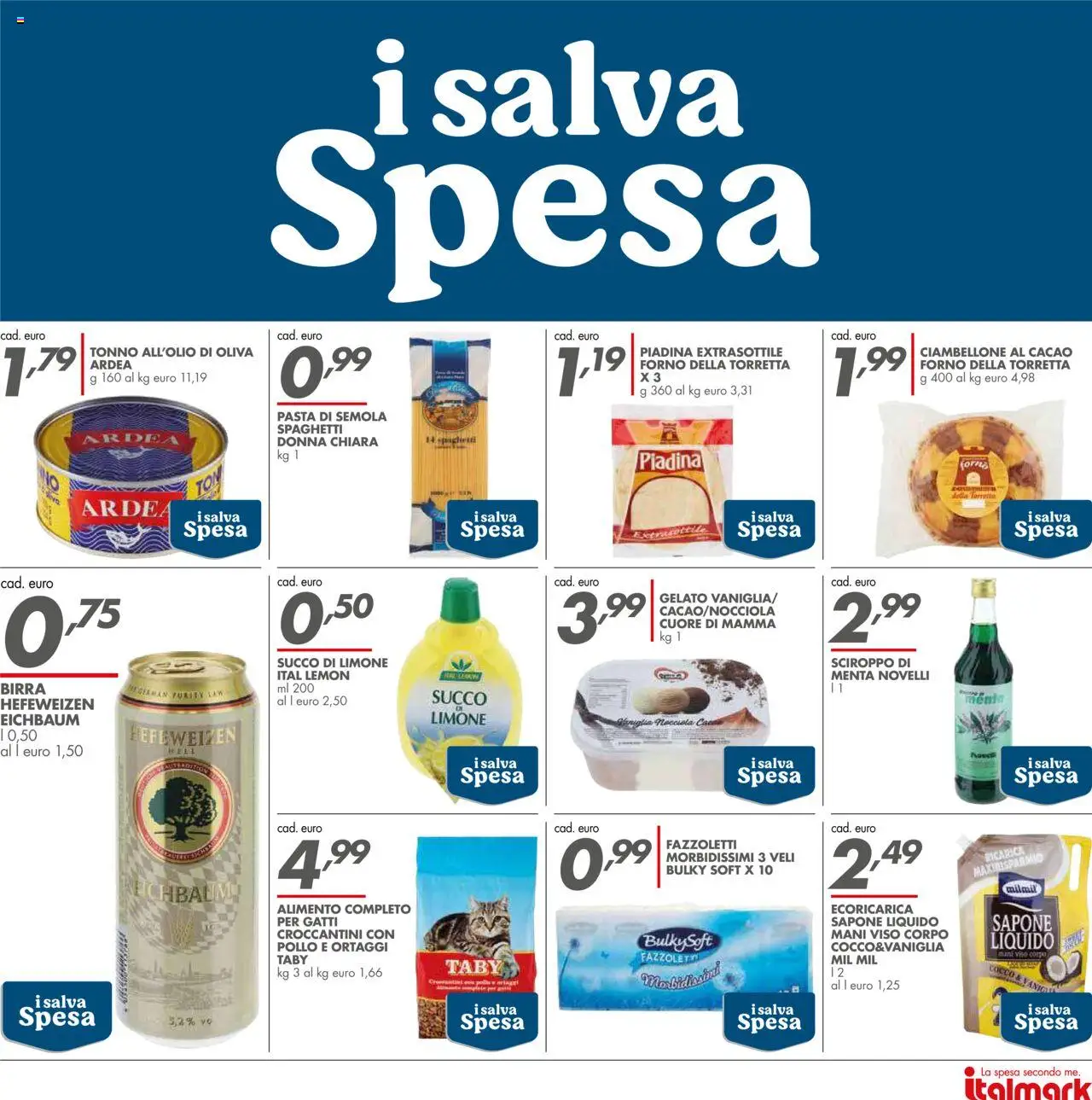 Volantino Italmark del 06.08.2025 | Pagina: 25 | Prodotti: Sapone, Pollo, Limone, Pasta
