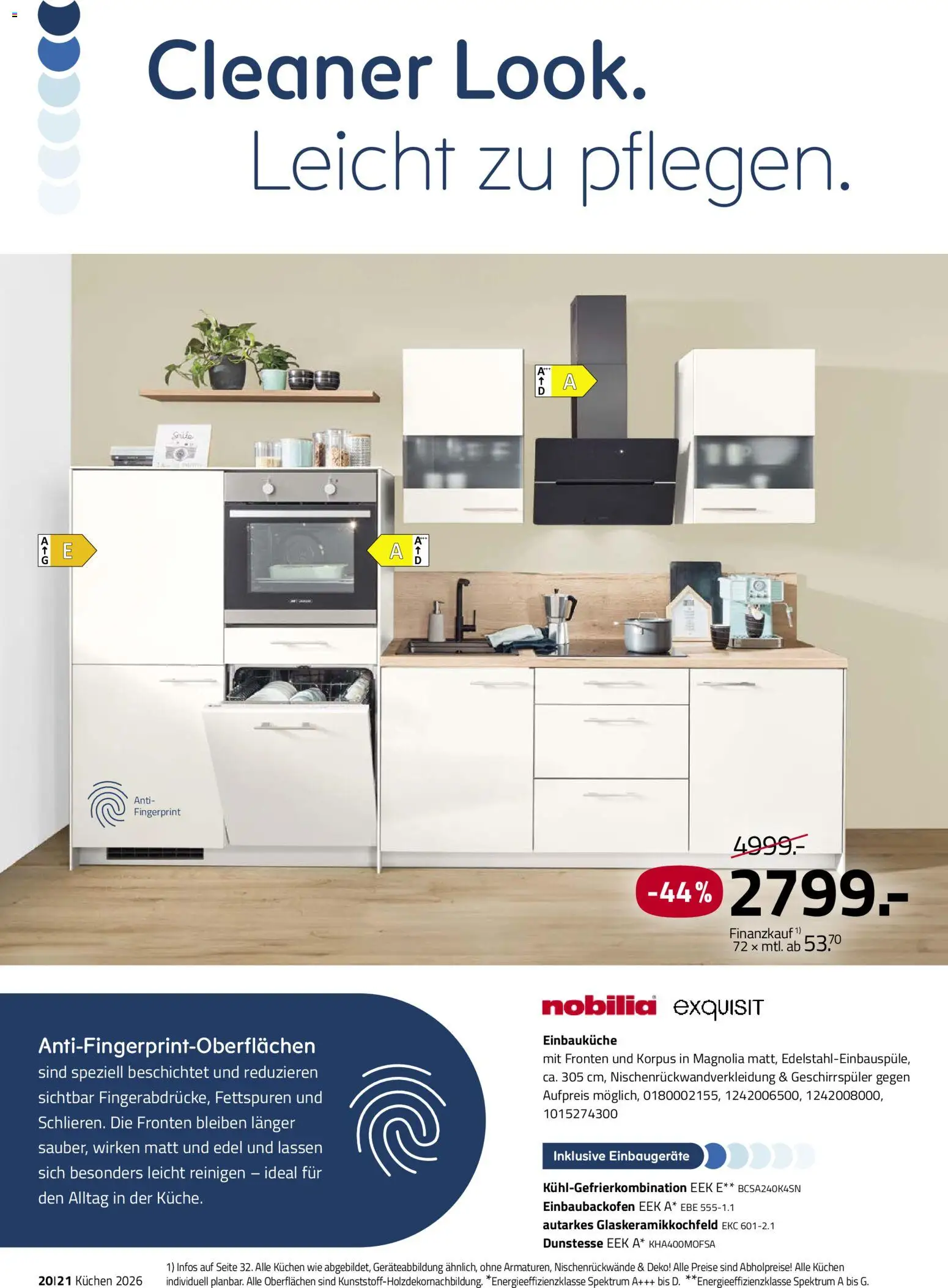 Roller Deine Küche 2026 – gültig ab 19.03.2026 | Seite: 20 | Produkte: Geschirrspüler, Einbauküche, Kühlgefrierkombination, Kuchen