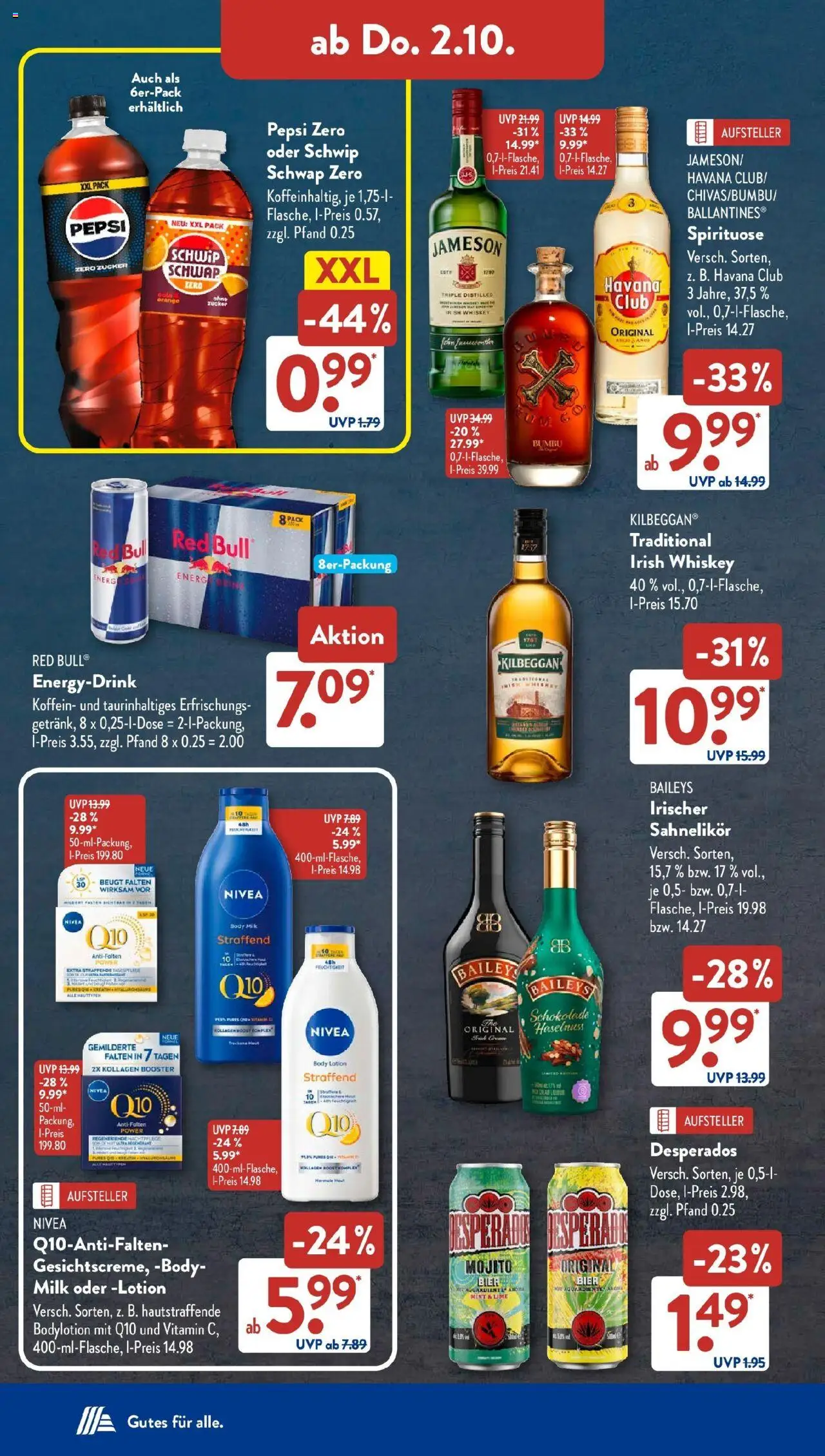 Aldi Süd - Aldi Süd: Wochenangebote – gültig ab 28.09.2025 | Seite: 26 | Produkte: Red bull, Bier, Jameson, Zucker