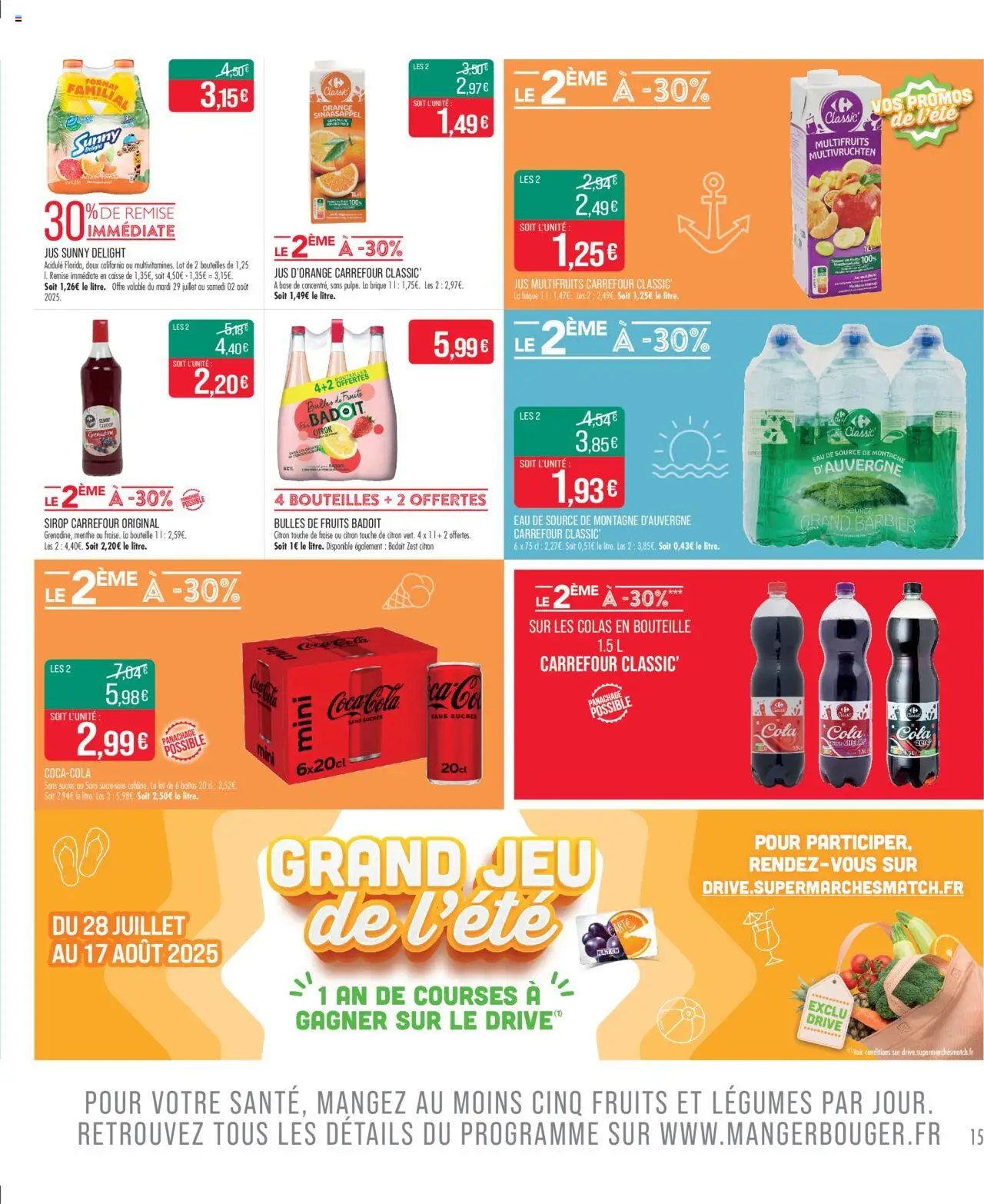  | Page: 15 | Produits: Citron, Fraise, Orange, Eau de source