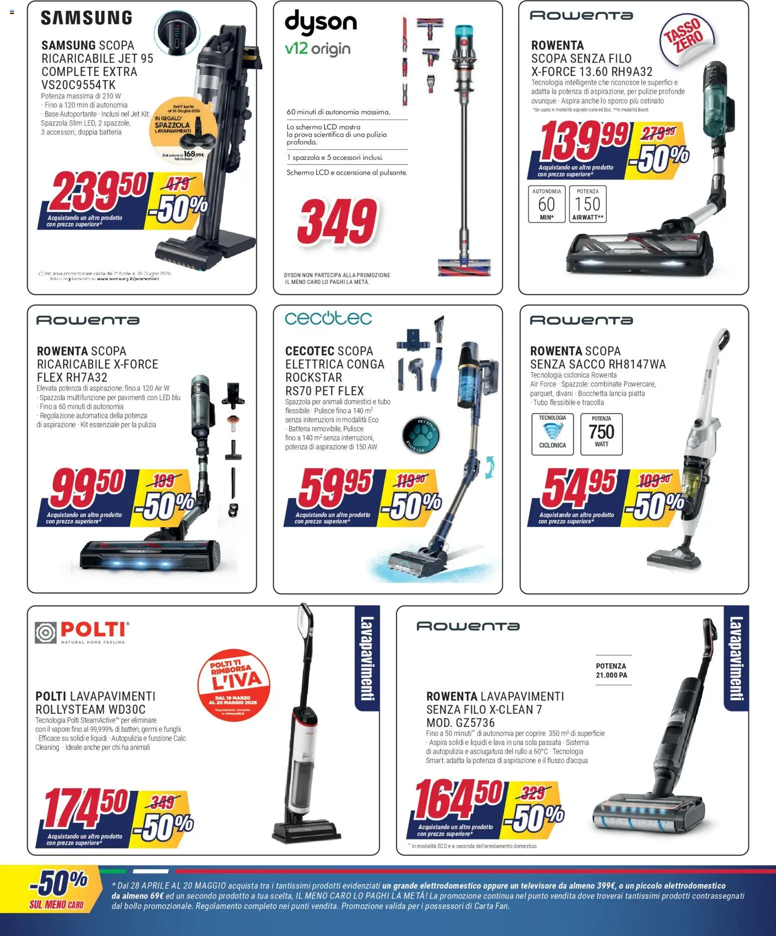 Volantino Trony del 28.04.2026 | Pagina: 16 | Prodotti: Spazzola, Scopa elettrica, Tubo, Scopa