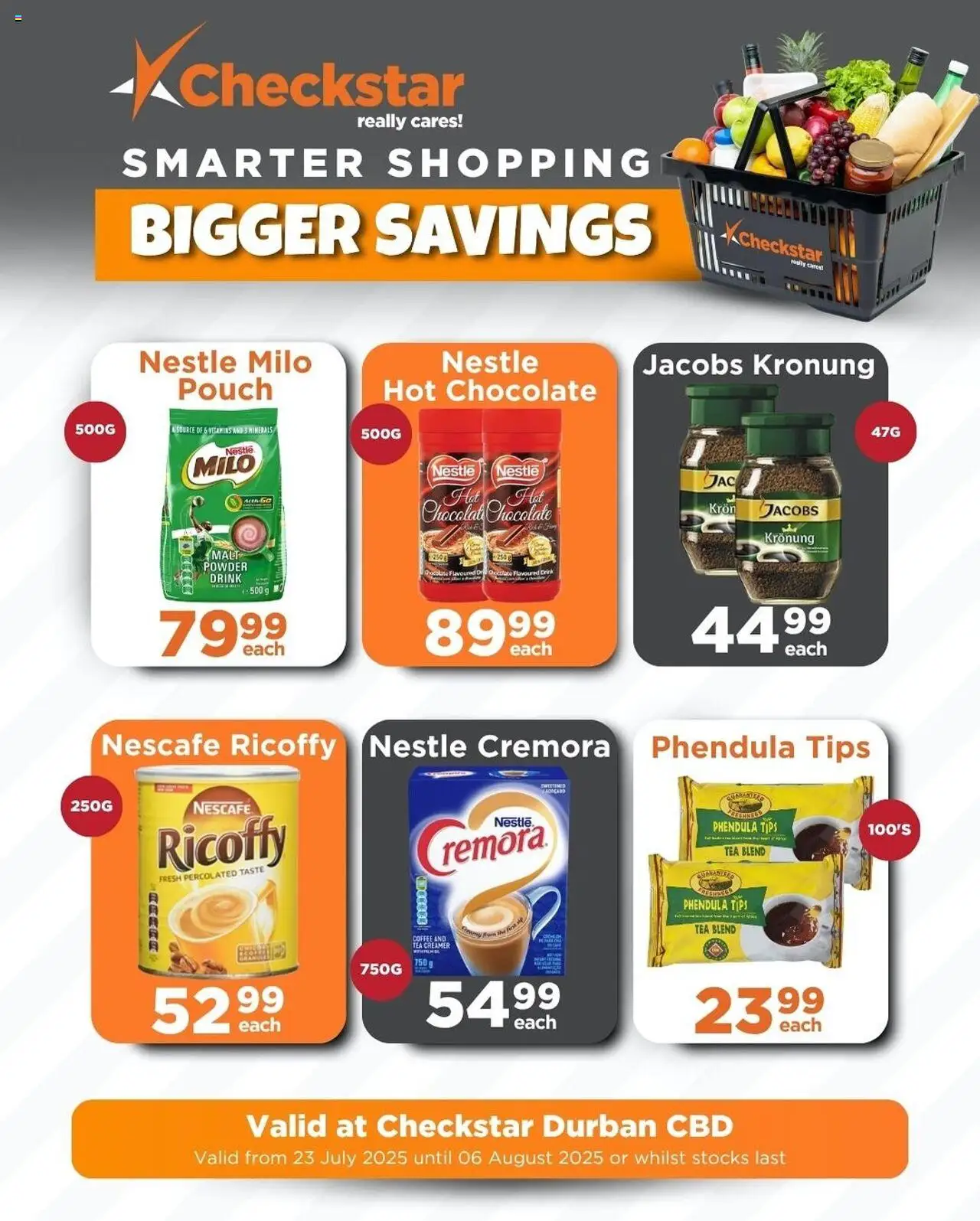 Check Star Durban CBD Specials │ valid from 23.07.2025 | Page: 12 | Products: Hot chocolate, Creamer, Coffee, Tea