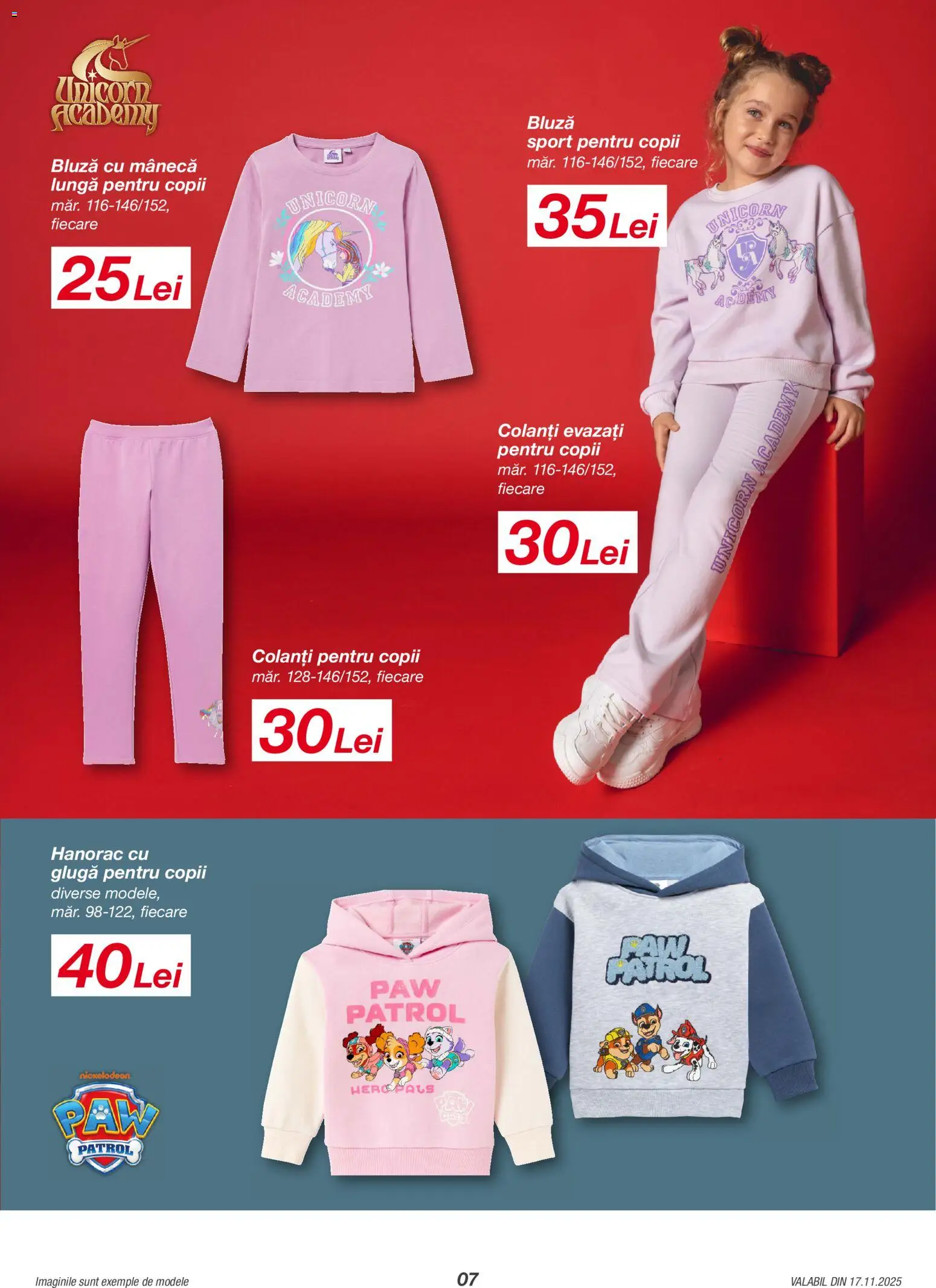 Noul catalog Kik – valabil de la 17.11.2025 | Pagină: 7 | Produse: Bluză, Hanorac cu glugă, Colanți, Keşe