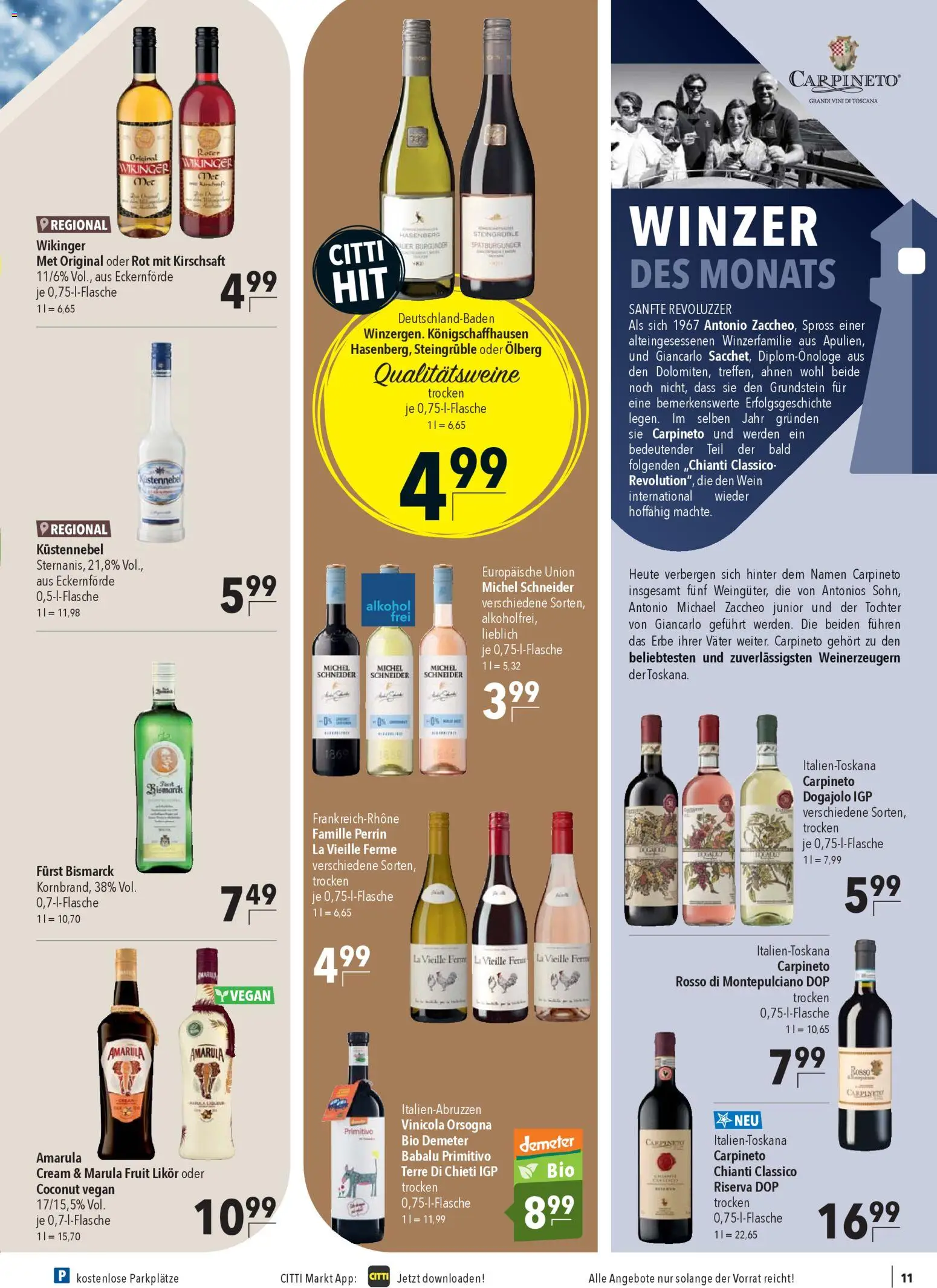CITTI Markt Prospekt 	 – gültig ab 02.01.2026 | Seite: 13 | Produkte: Likör, Wein
