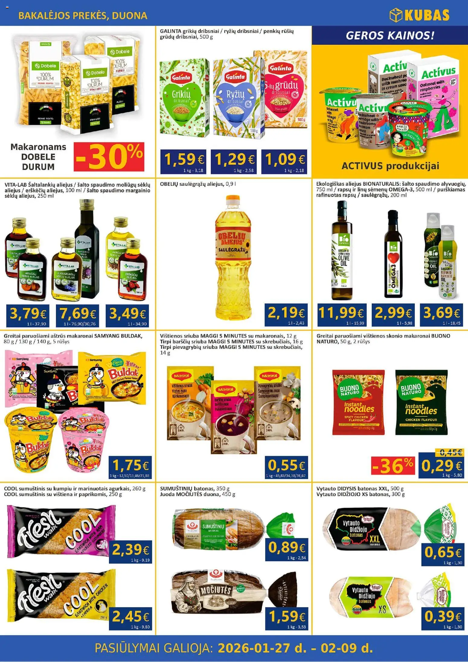 Kubas akcijos nuo 27.01.2026 | Puslapis: 5 | Prekių: Paprika, Vištienos, Sumuštinis, Duona