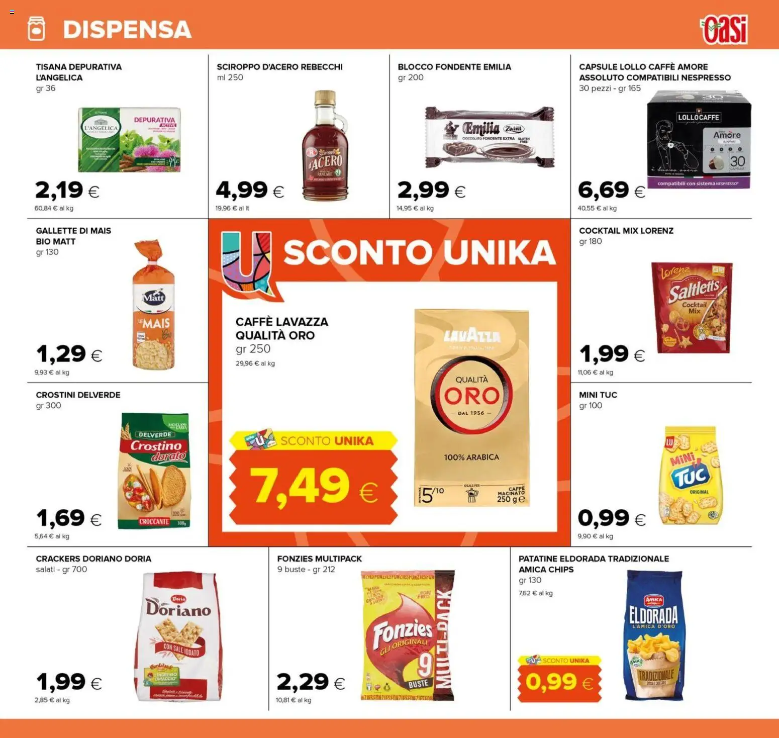 Volantino Oasi del 01.12.2025 | Pagina: 25 | Prodotti: Caffè, Patatine, Mais, Macinato