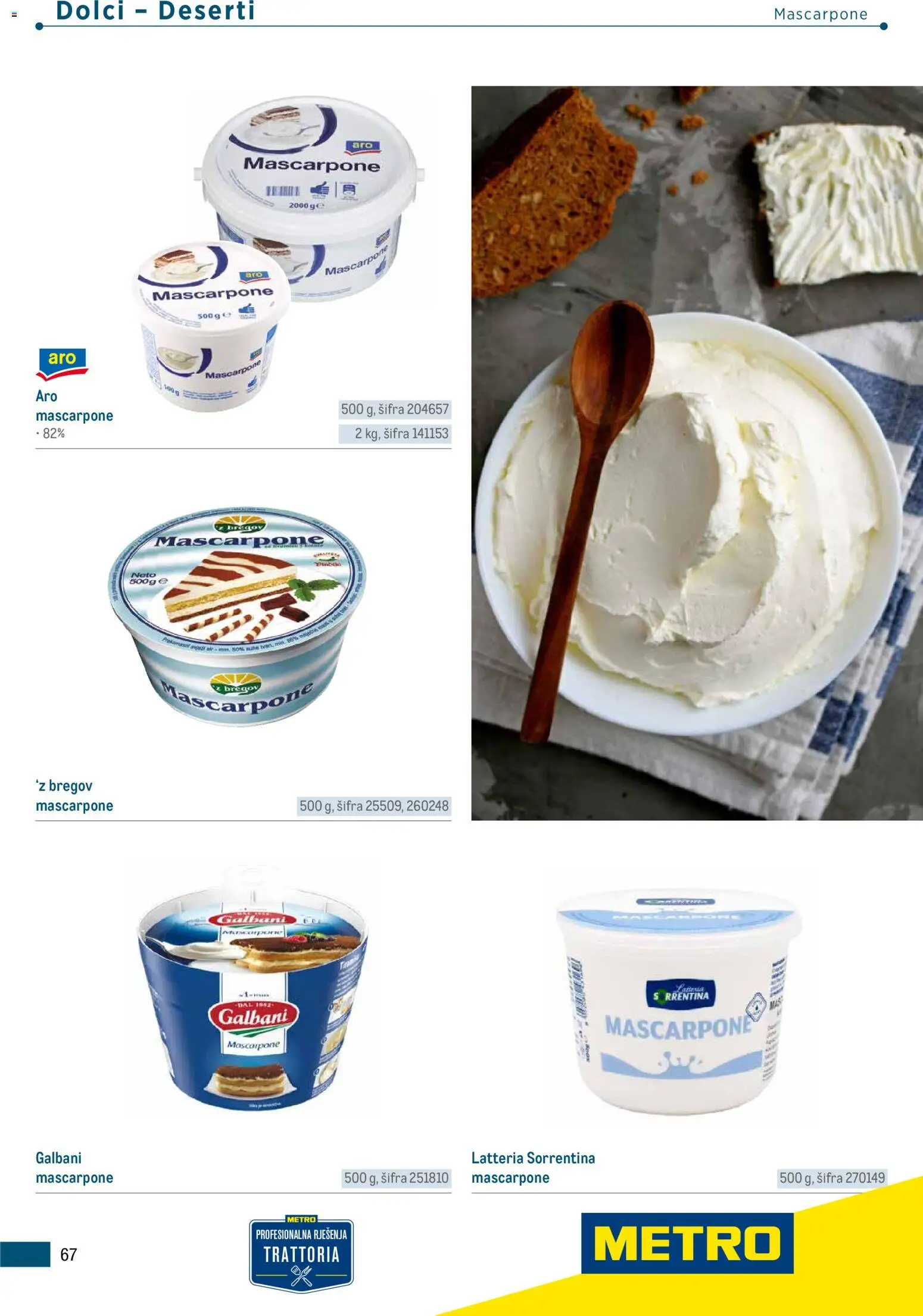 Metro katalog | vrijedi od 05.03.2026 | Stranica: 67 | Proizvodi: Mascarpone