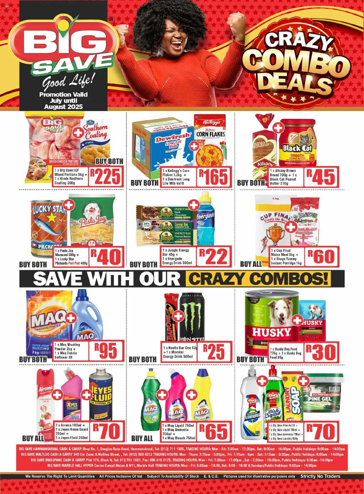 Big Save Specials │ valid from 14.07.2025 | Page: 8 | Products: Maize meal, Bread, Pasta, Stock