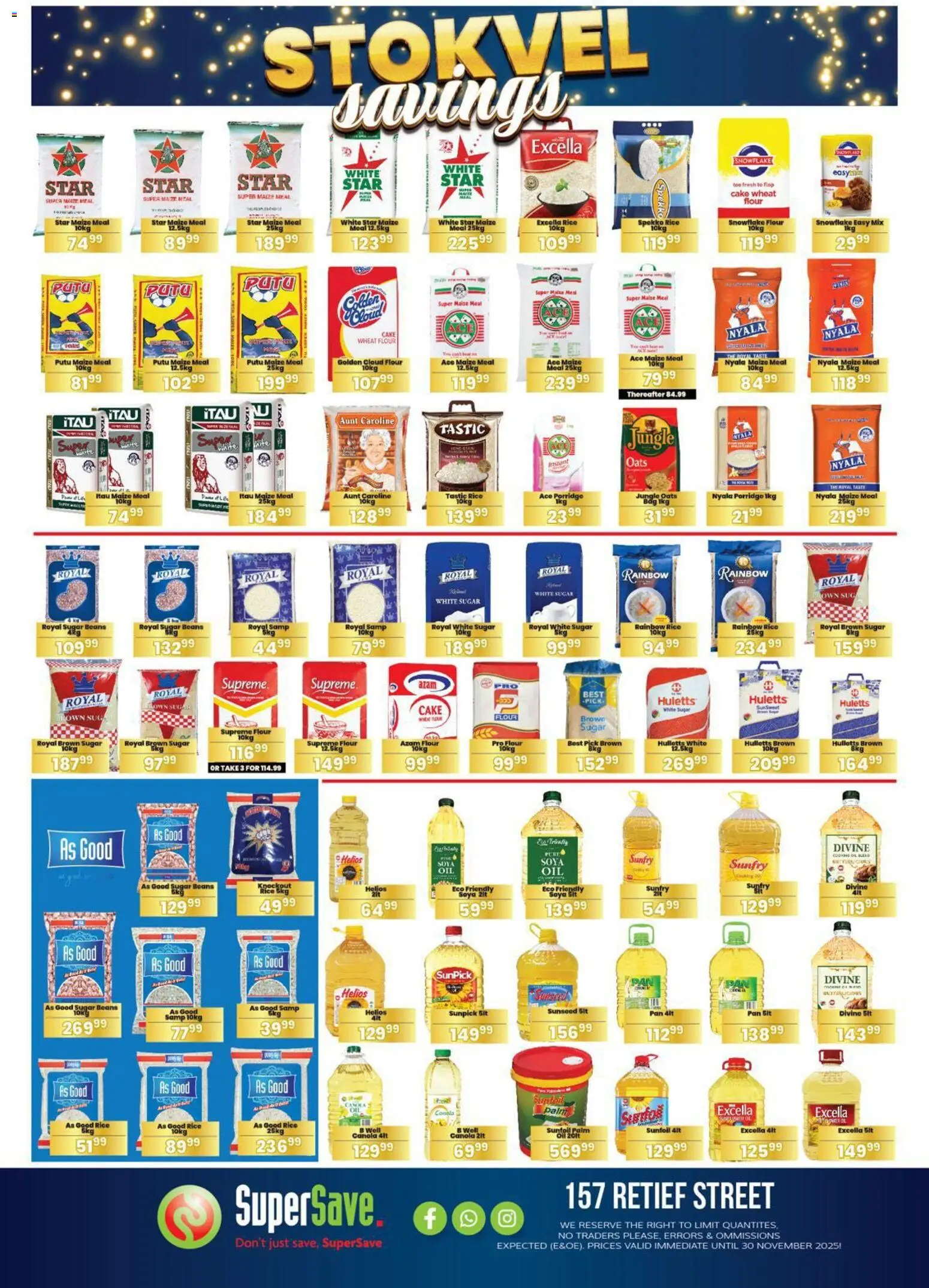 New Super Save catalogue – valid from 15.11.2025 | Page: 2 | Products: Cake, Bag, Rice, Sugar