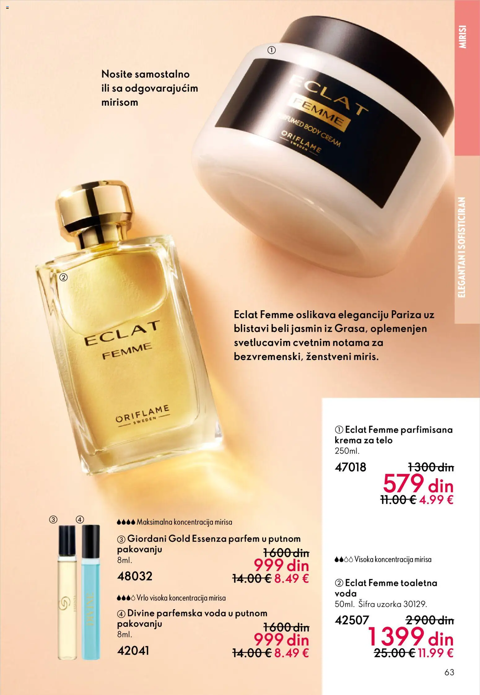 Oriflame katalog - važi od 31.12.2025 | Strana: 63 | Proizvode: Parfem, Voda, Krema, Krema za telo