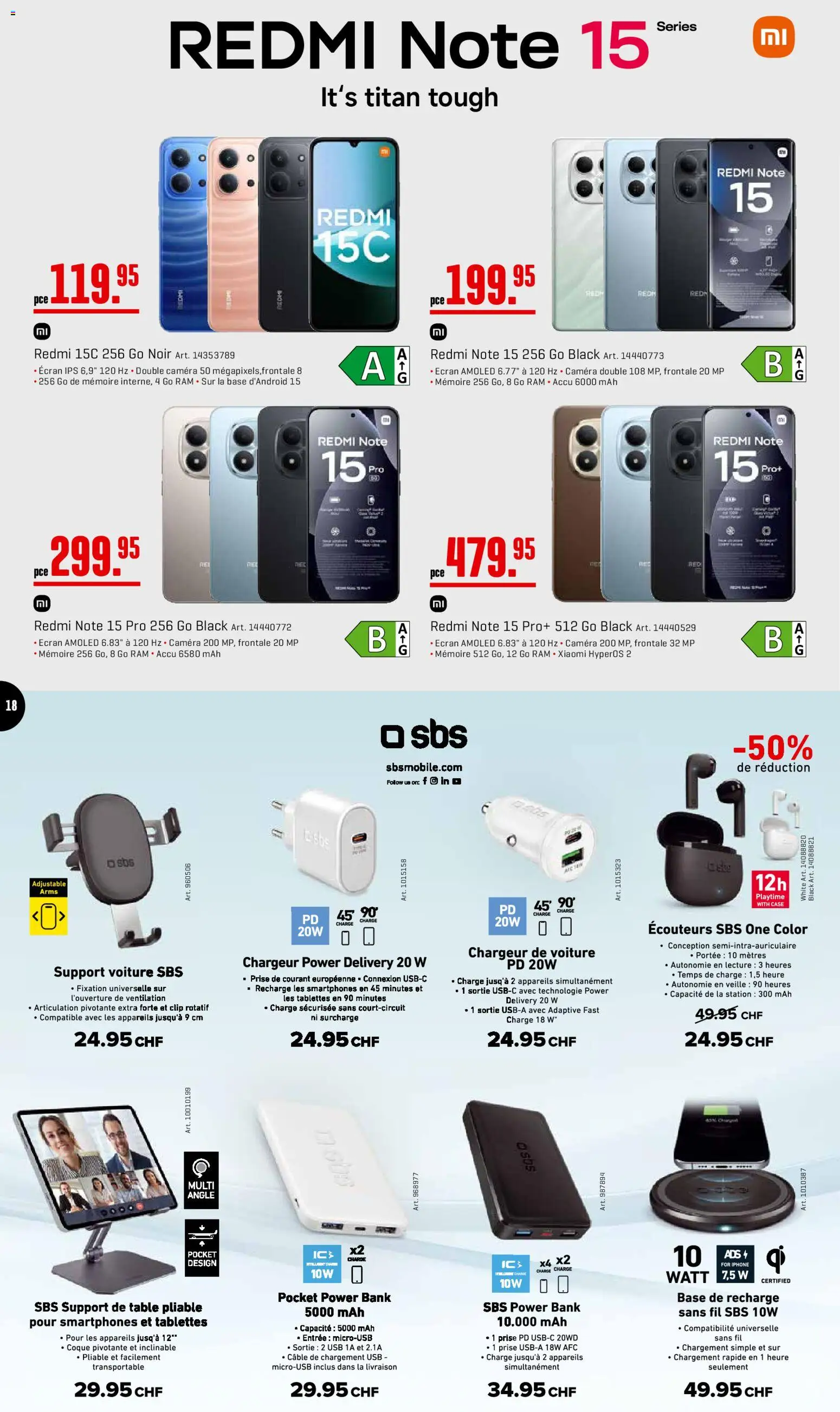 Interdiscount aktionen 20% de rabais FR – gültig ab 27.04.2026 | Seite: 18 | Produkte: Usb, Xiaomi