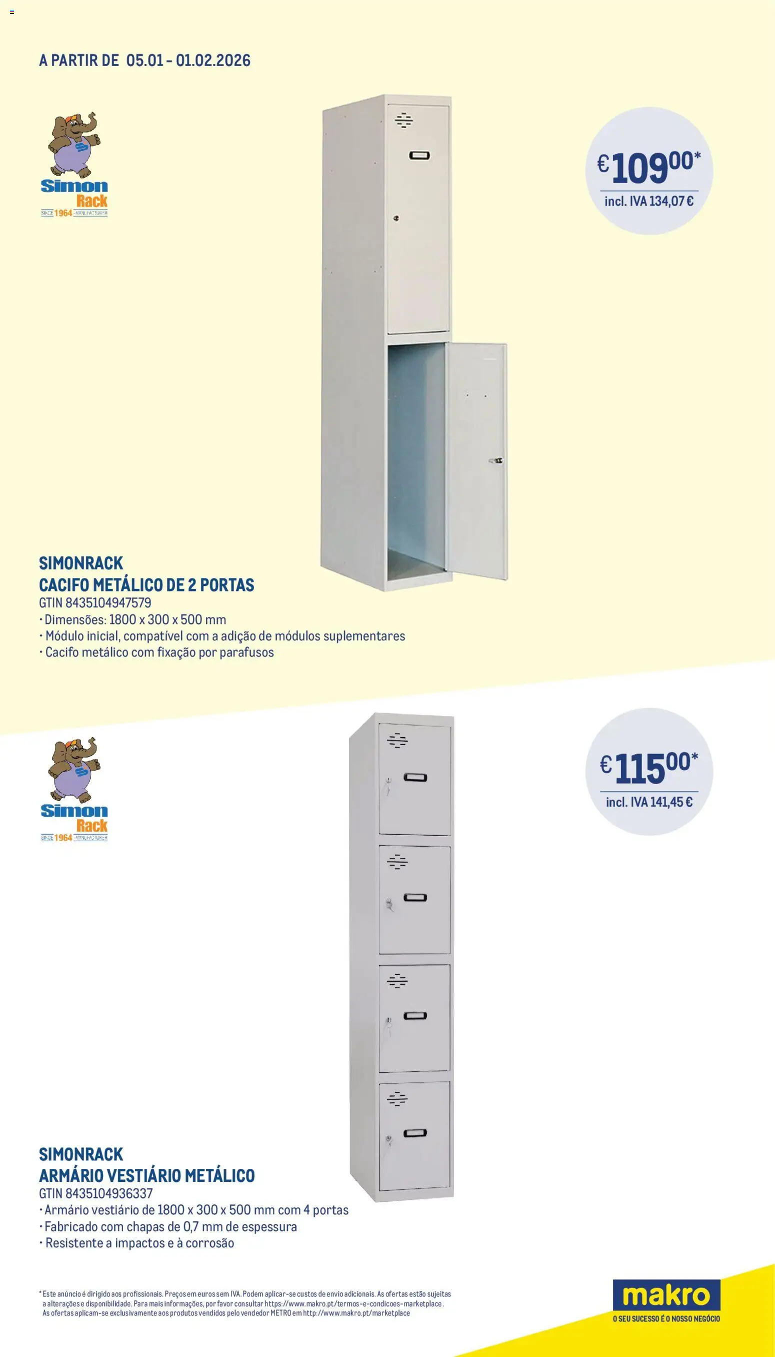 Makro Tudo para escritórios e espaços profissionais │ válido de 05.01.2026 | Página: 4 | Produtos: Armário, Portas