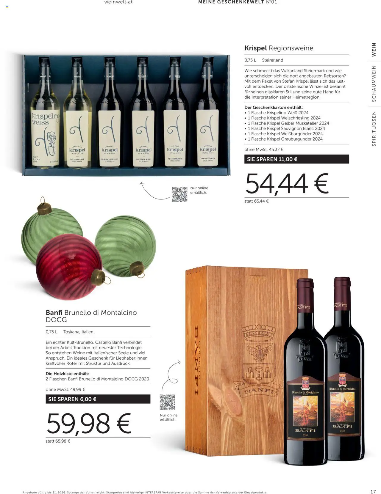 Interspar Geschenkewelt  gültig ab 08.10.2025 | Seite: 17 | Produkte: Wein