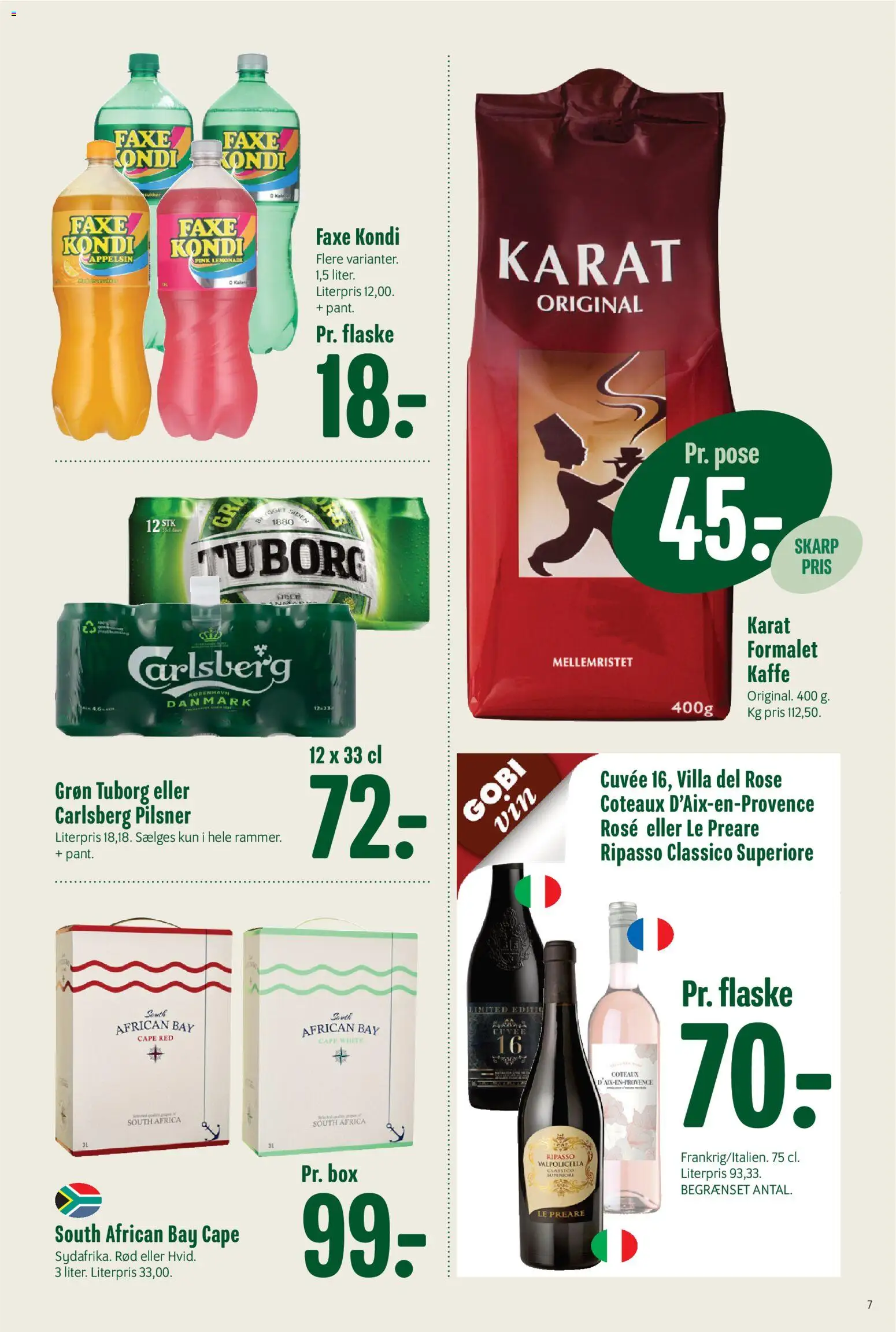 Min Købmand tilbudsavis – gyldig fra 03.04.2026 | Side: 7 | Produkter: Kaffe, Faxe Kondi