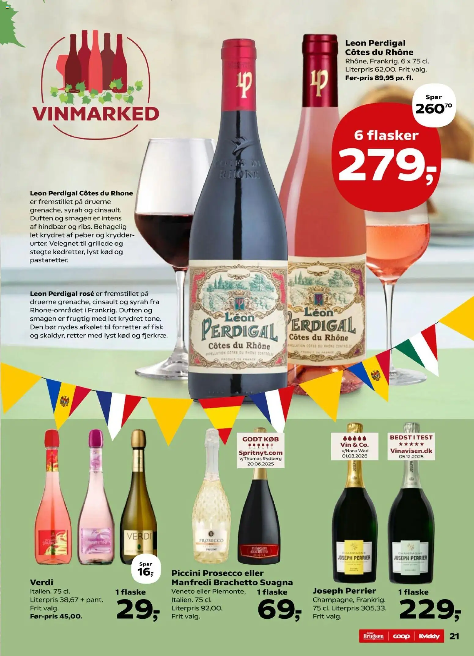 Kvickly tilbudsavis – gyldig fra 24.04.2026 | Side: 21 | Produkter: Vin, Fisk, Peber, Hindbær