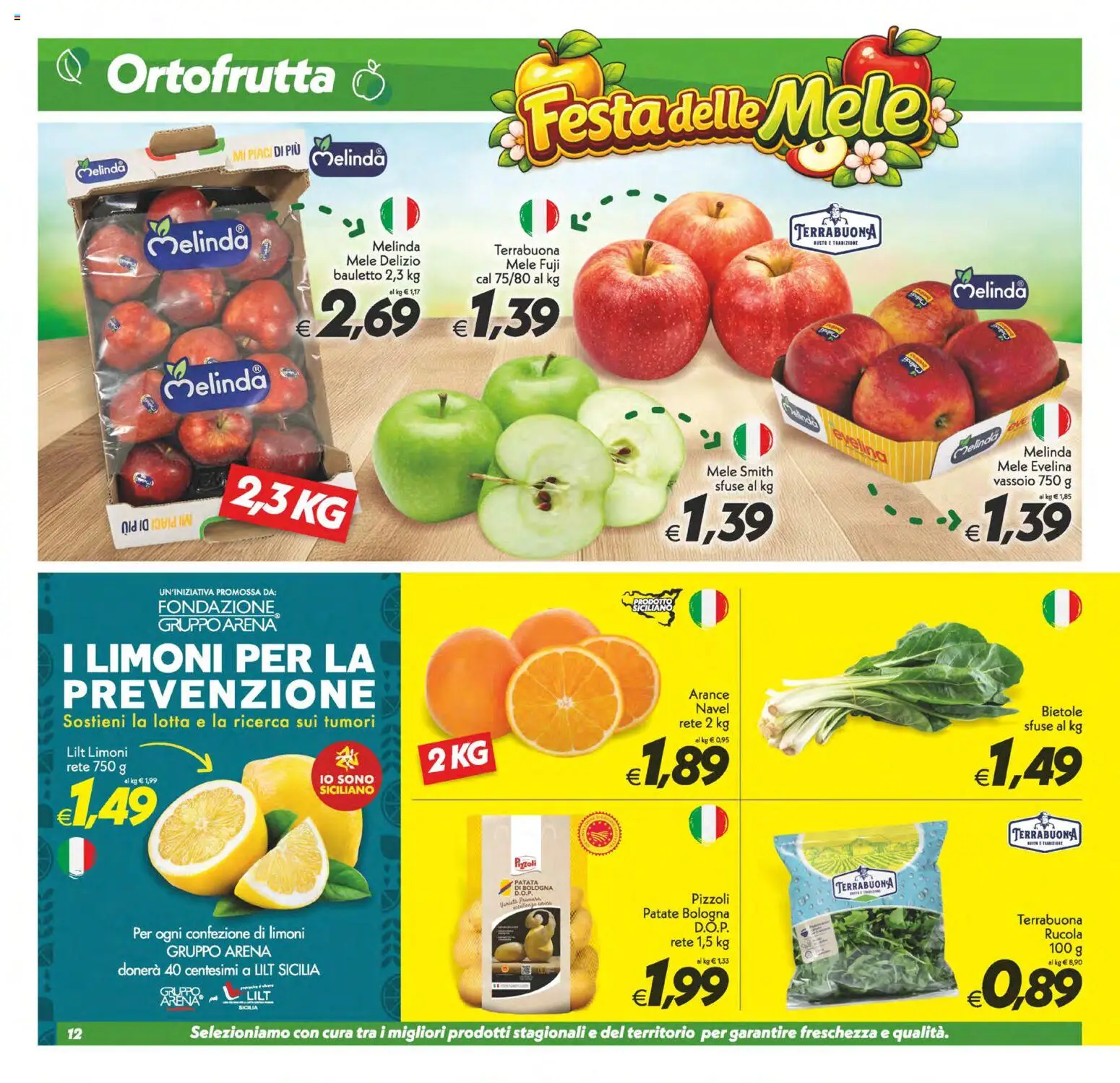 Volantino SuperConveniente del 06.03.2026 | Pagina: 12 | Prodotti: Mele, Arance, Rucola, Vassoio