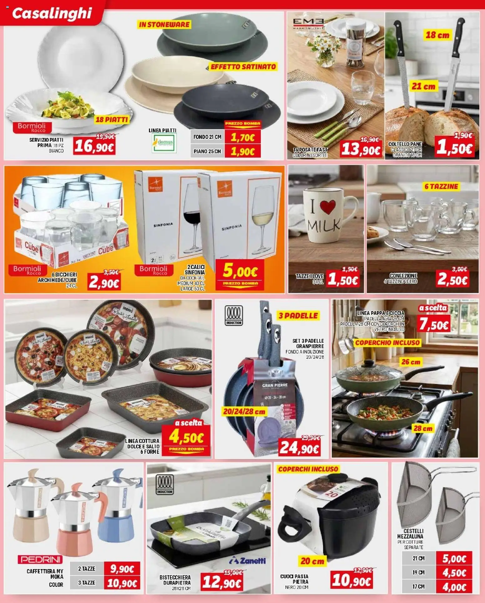 Volantino Orizzonte del 12.02.2026 | Pagina: 2 | Prodotti: Caffettiera, Bistecchiera, Pasta, Padella