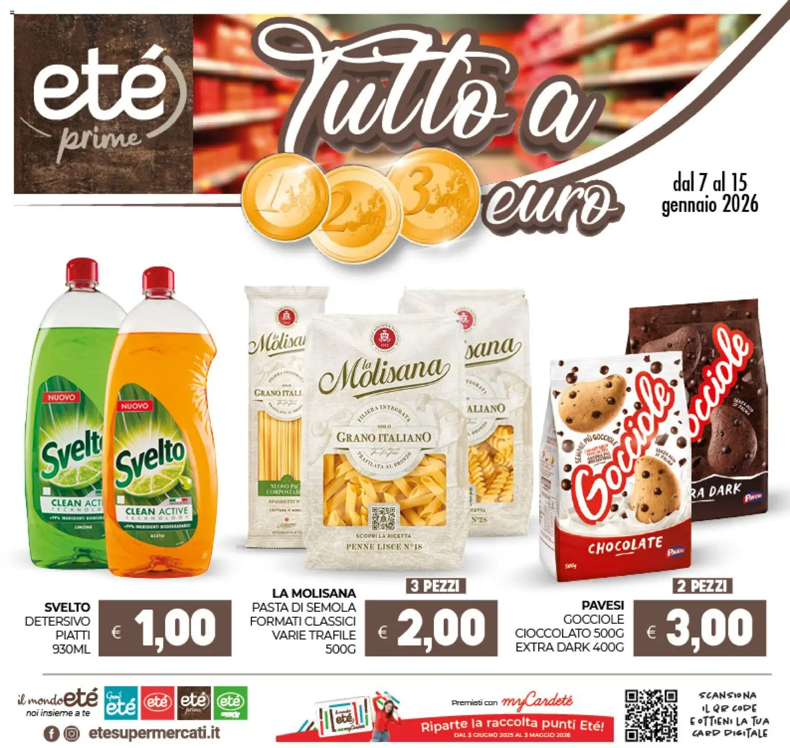 Volantino Eté del 07.01.2026 | Pagina: 1 | Prodotti: Cioccolato, Tè, Pasta, Penne