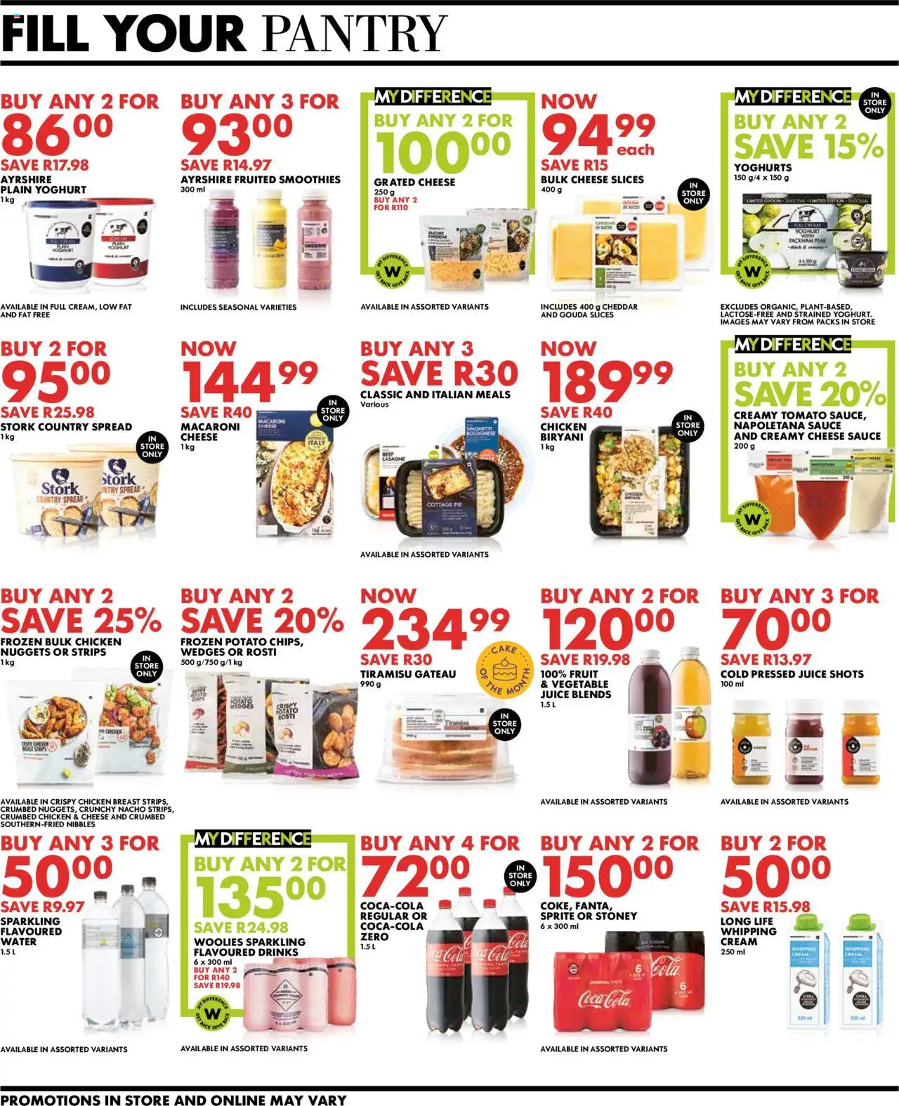 New Woolworths catalogue – valid from 06.10.2025 | Page: 4 | Products: Cake, Yoghurt, Stoney, Sauce