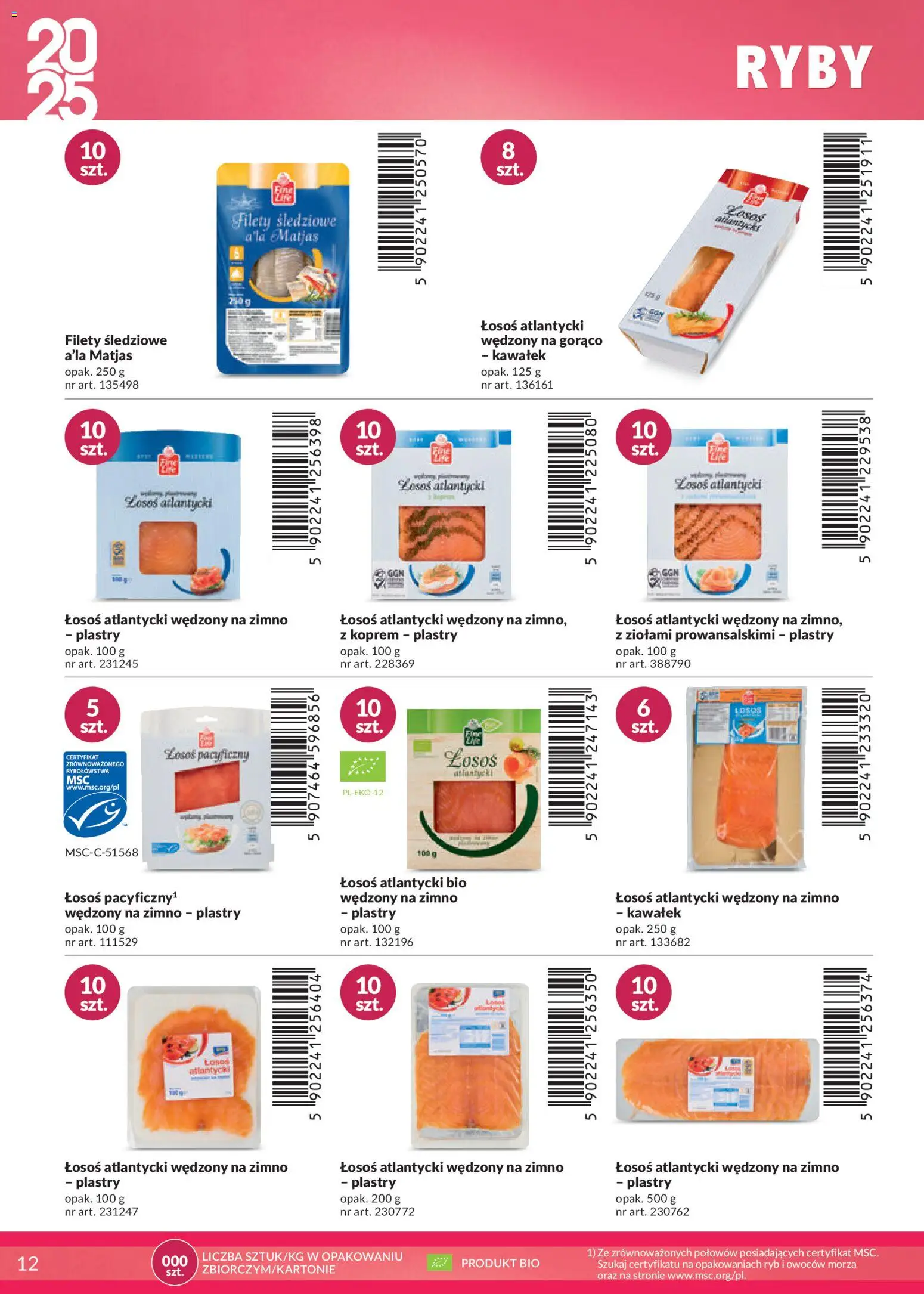 Makro Gazetka - Katalog marki własne dla Twojego sklepu od 28.04.2025 | Strona: 12 | Produkty: Łosoś atlantycki, Filety śledziowe a'la matjas, Łosoś, Ryby