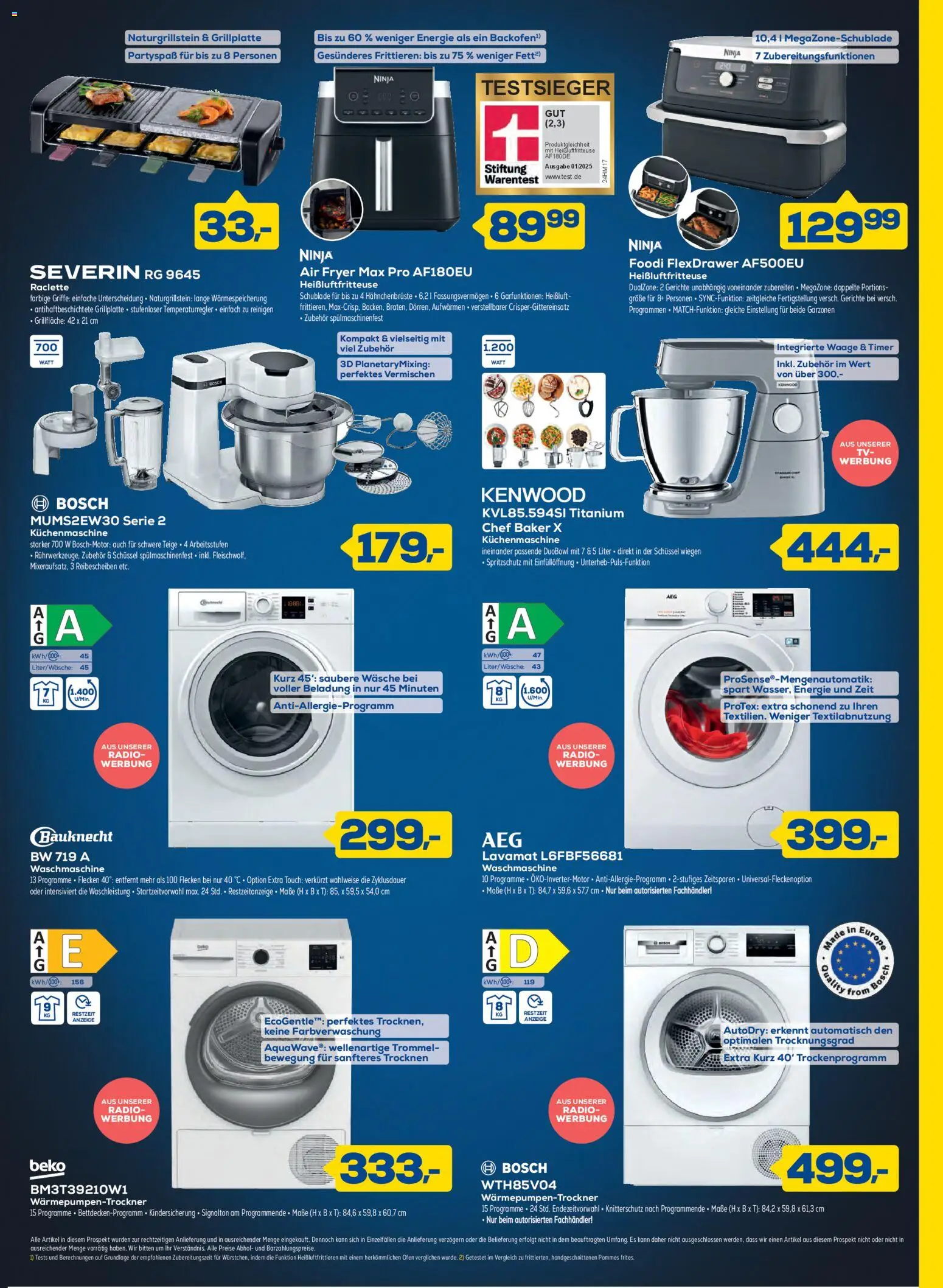 Euronics - Black Friday – gültig ab 21.11.2025 | Seite: 7 | Produkte: Ofen, Pommes, Waschmaschine, Raclette