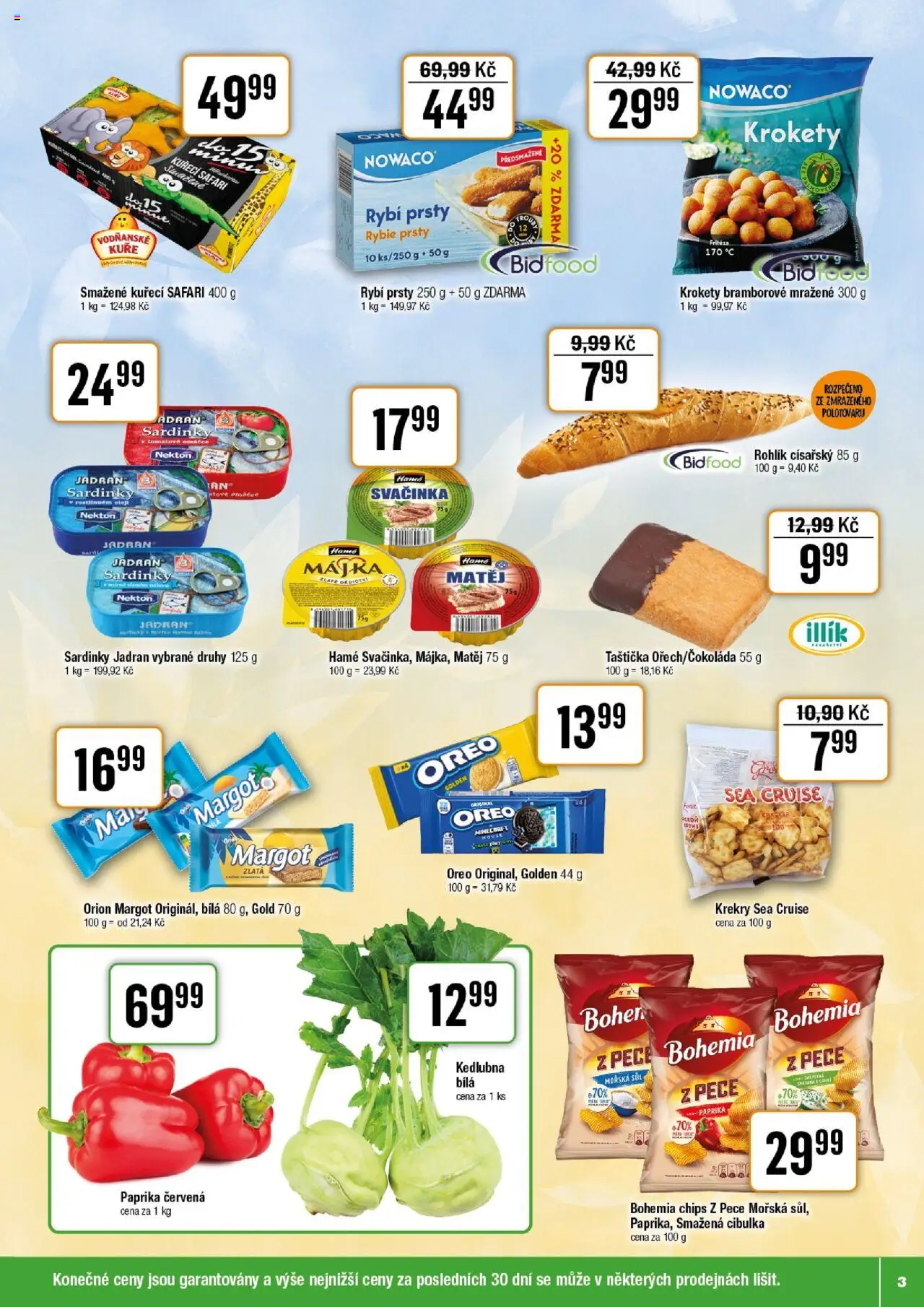 Tempo leták od 04.06.2025 | Strana: 3 | Produkty: Krokety, Smažená cibulka, Krekry, Bohemia chips