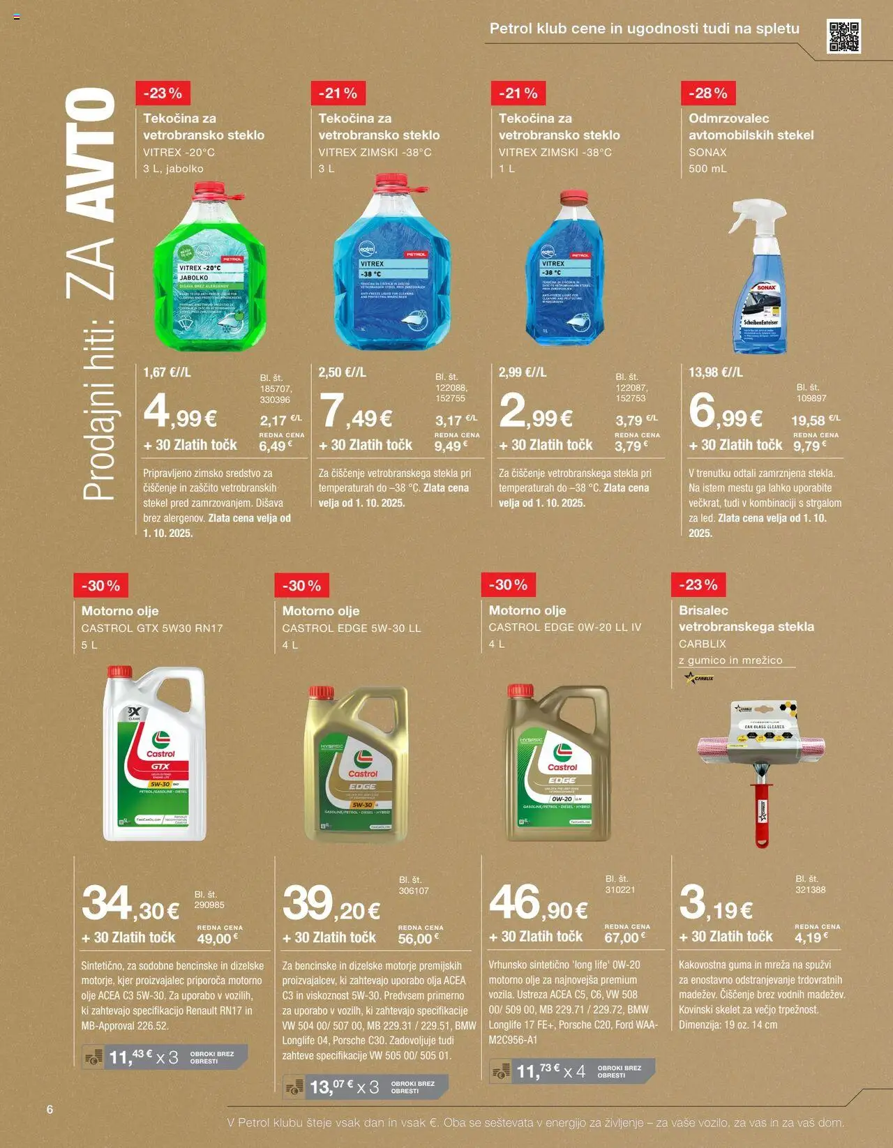 Novi Petrol katalog ponudbe – veljaven od 01.09.2025 | Stran: 6 | Izdelki: Disava, Olje