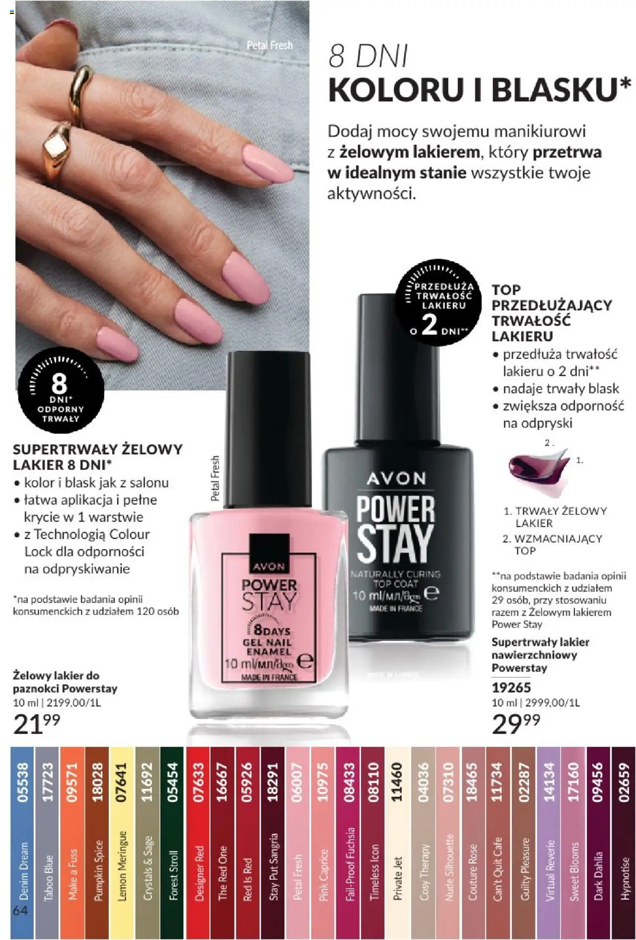 Avon Katalog 07 2025 od 01.07.2025 | Strona: 64 | Produkty: Top, Lakier do paznokci