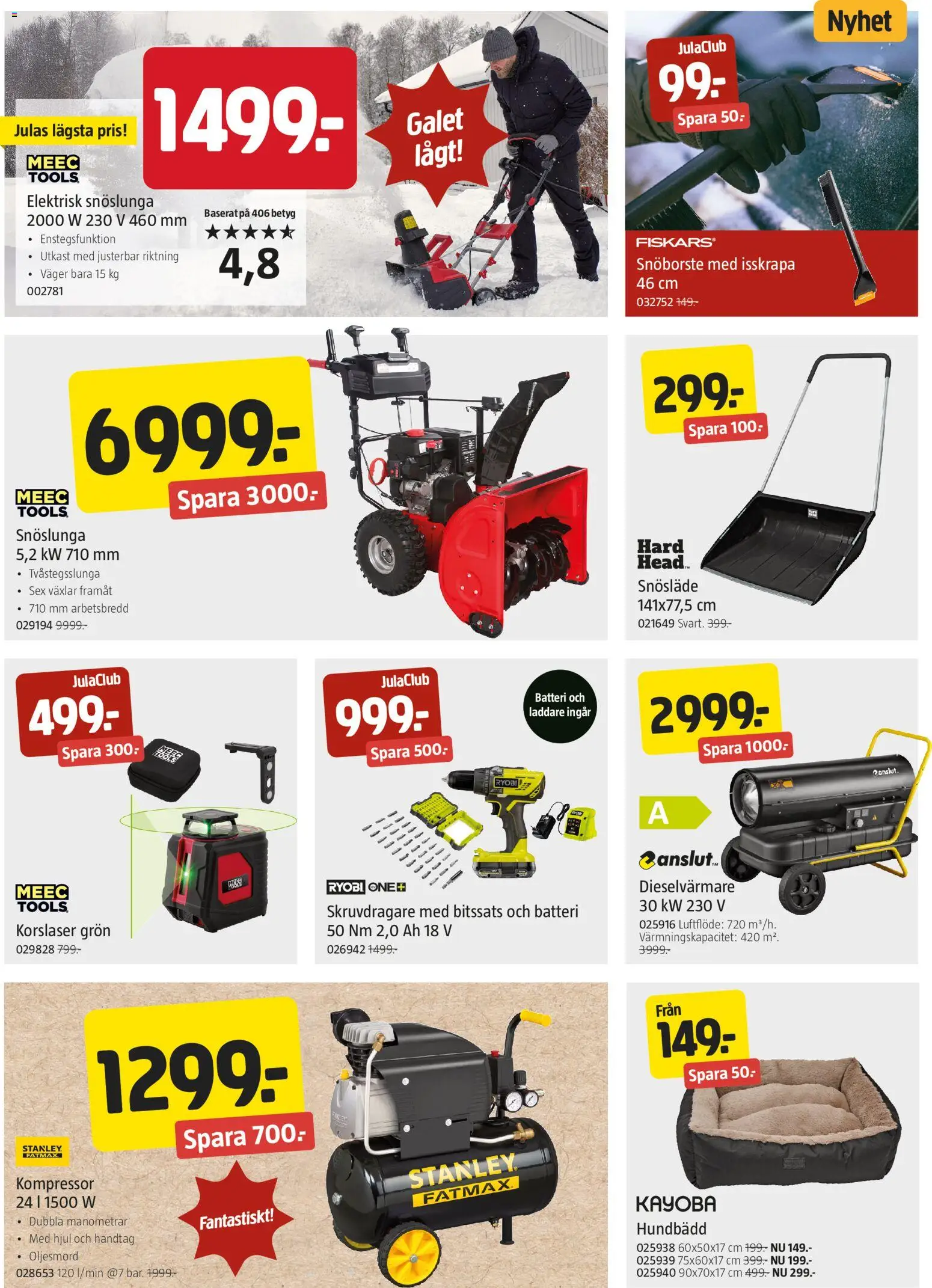 Jula reklamblad aktuell från 02.12.2025 | Sida: 6 | Produkter: Skruvdragare, Kompressor, Batteri, Laddare