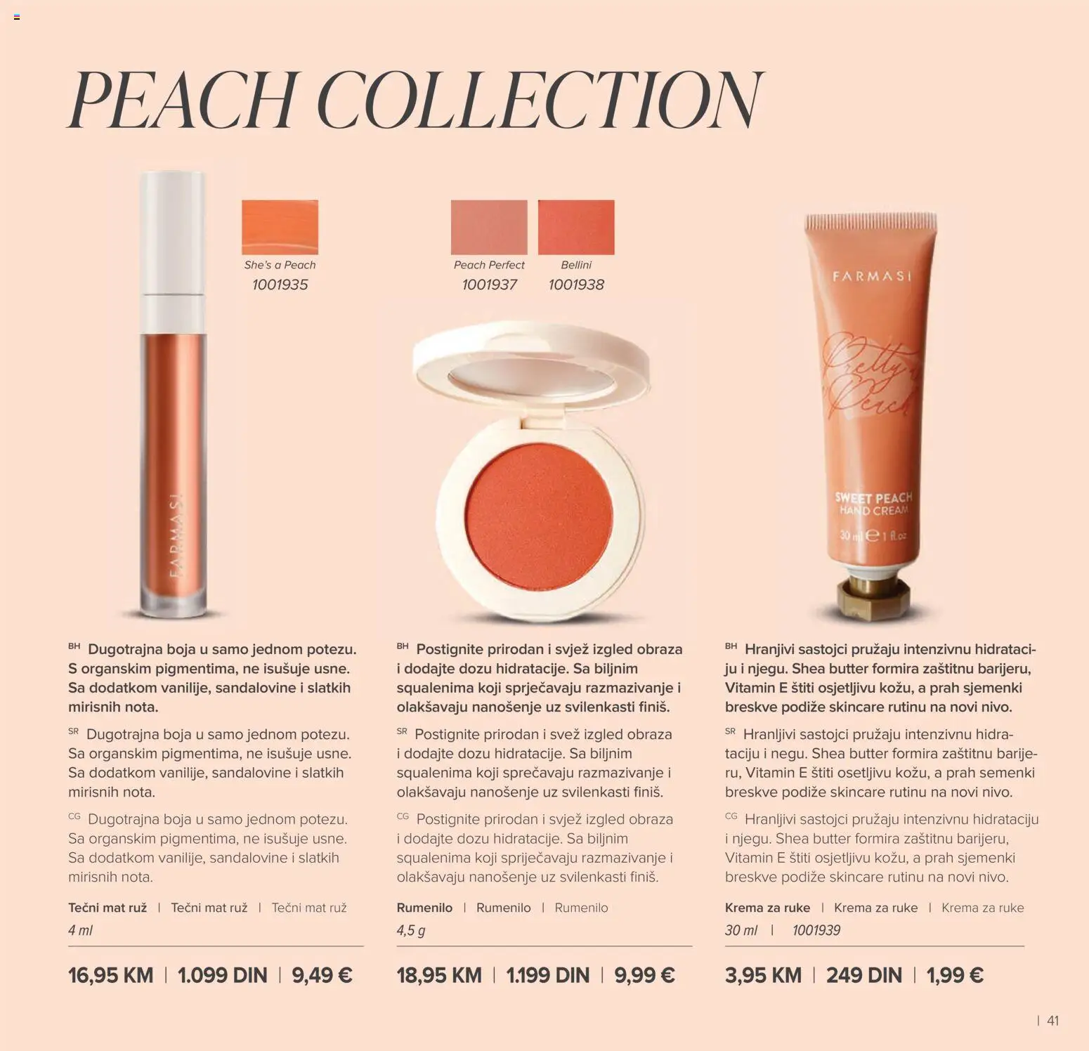 Farmasi katalog - važi od 01.03.2026 | Strana: 41 | Proizvode: Rumenilo, Krema, Krema za ruke