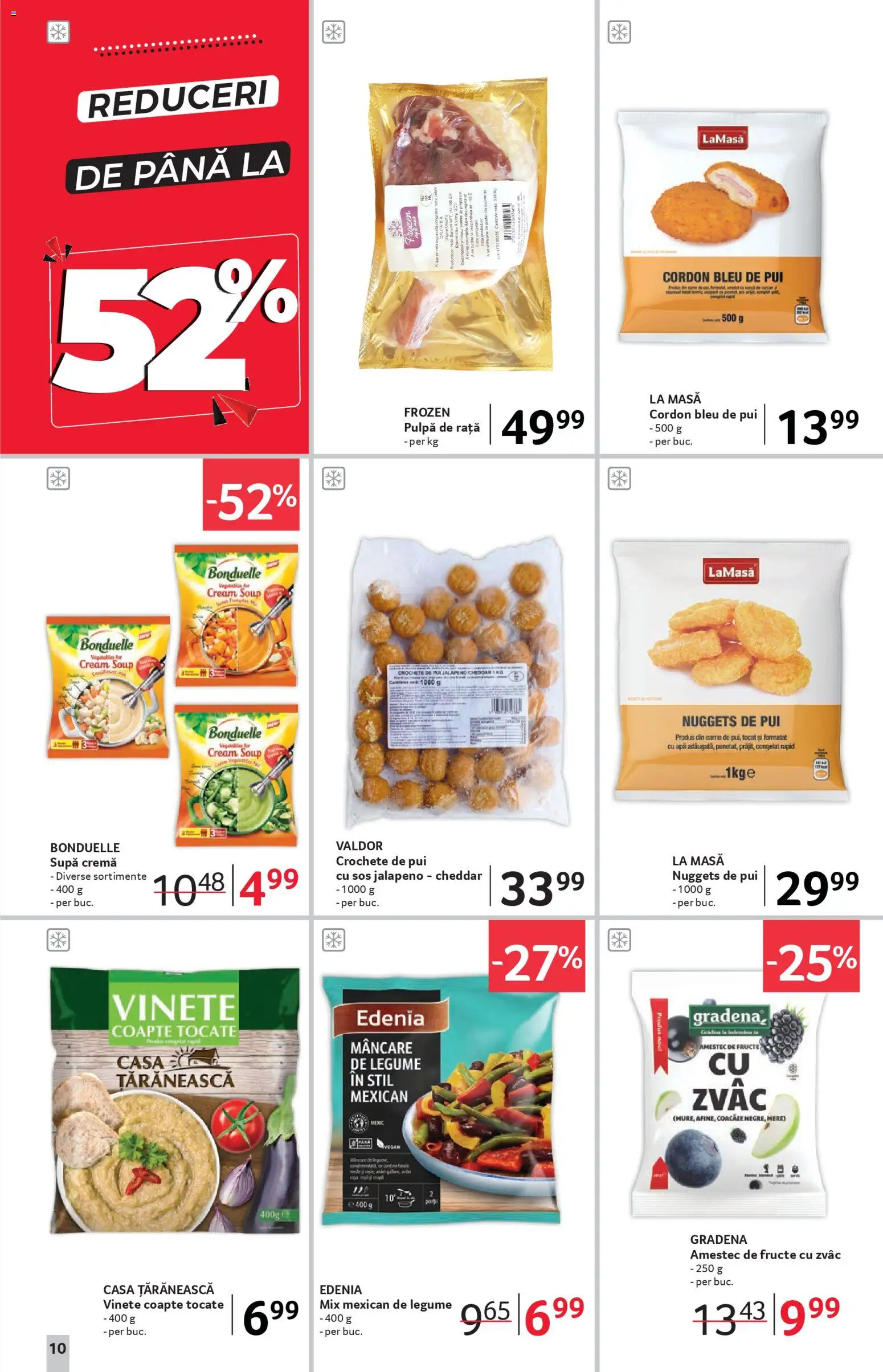 Noul catalog Selgros – valabil de la 31.10.2025 | Pagină: 10 | Produse: Cordon bleu, Legume, Fructe, Sos