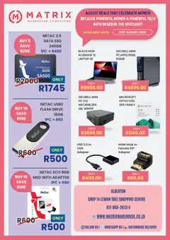Preview of Matrix Warehouse specials valid from 01.08.2025