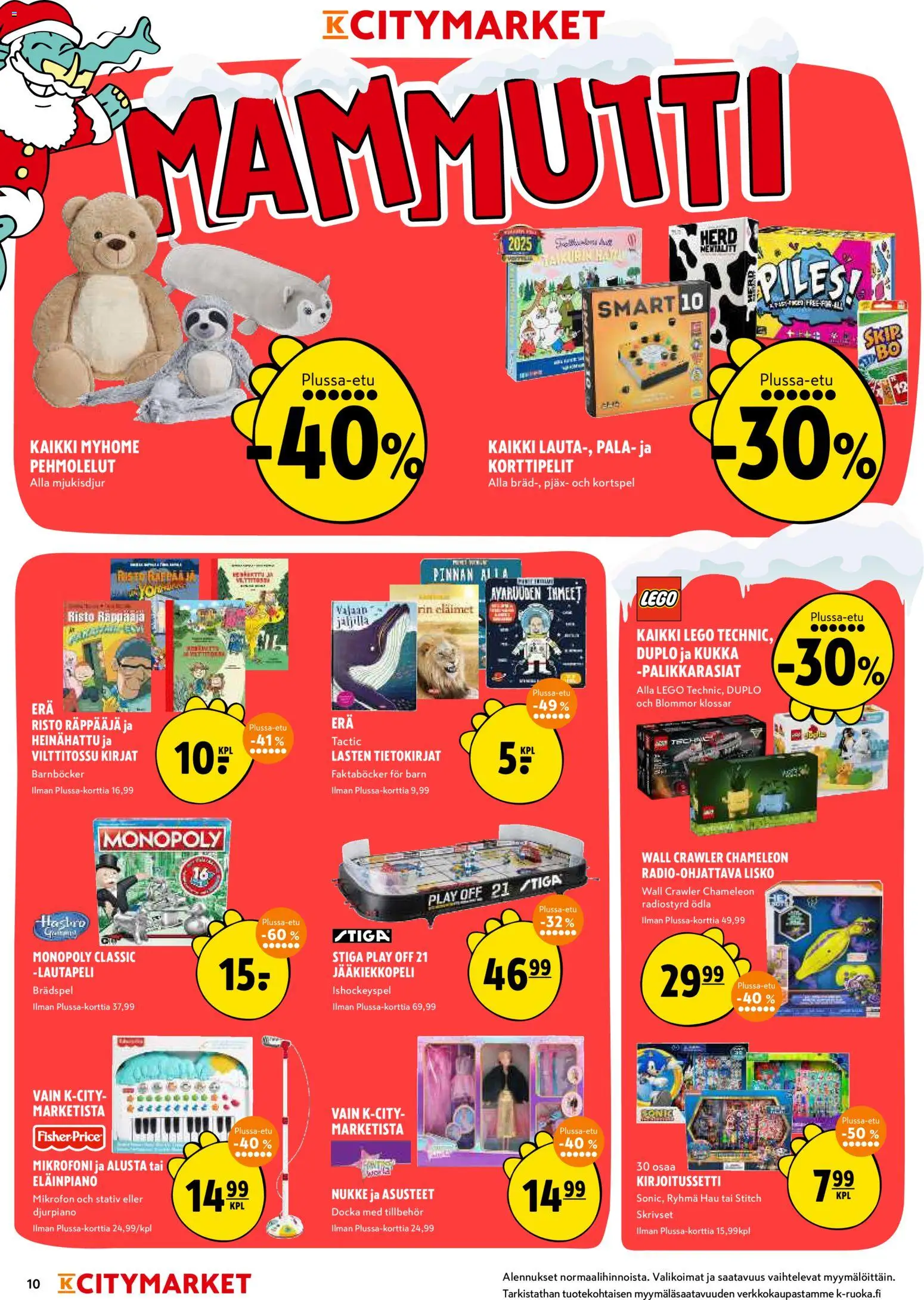 K-Citymarket tarjoukset – voimassa 08.12.2025 alkaen | Sivu: 10 | Tuotteet: Mikrofoni, Pehmolelut