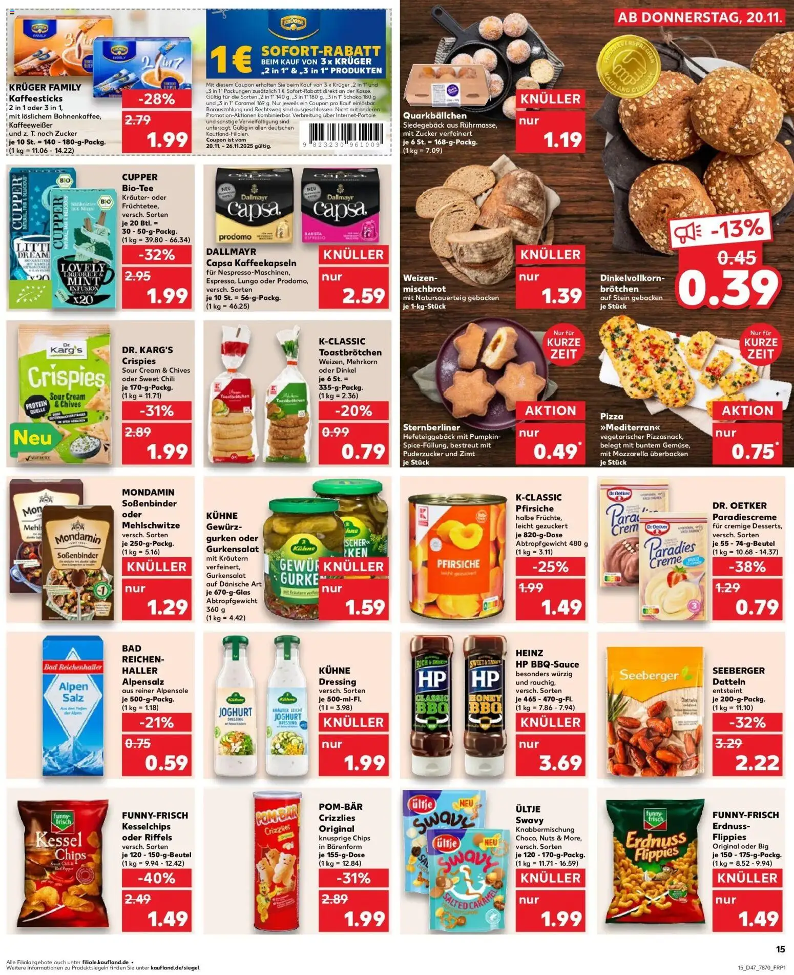 Kaufland prospekt Schorndorf	 – gültig ab 20.11.2025 | Seite: 15 | Produkte: Joghurt, Creme, Zucker, Chili