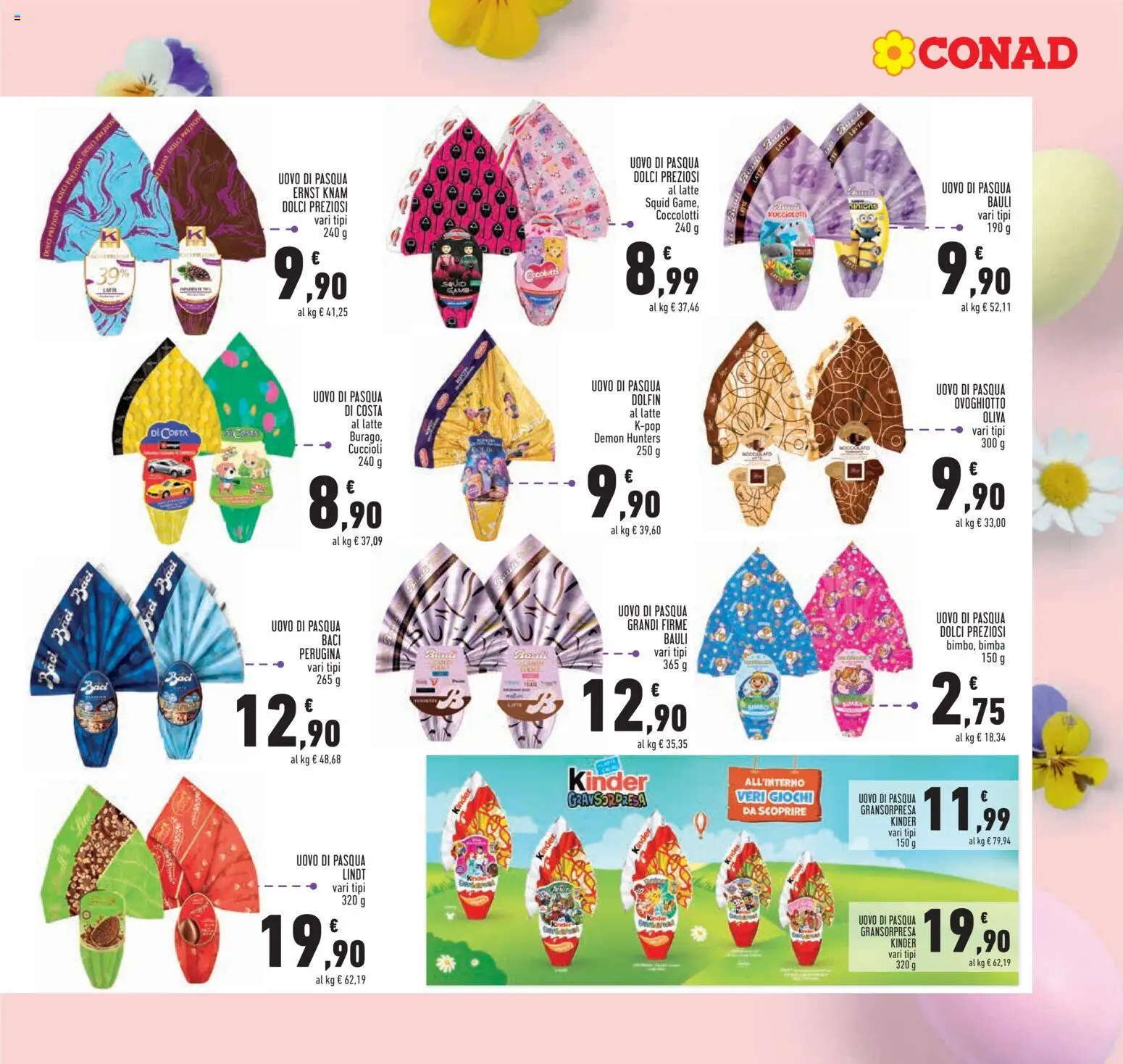 Volantino Conad volantino Piemonte del 26.03.2026 | Pagina: 3 | Prodotti: Latte, Uovo di pasqua