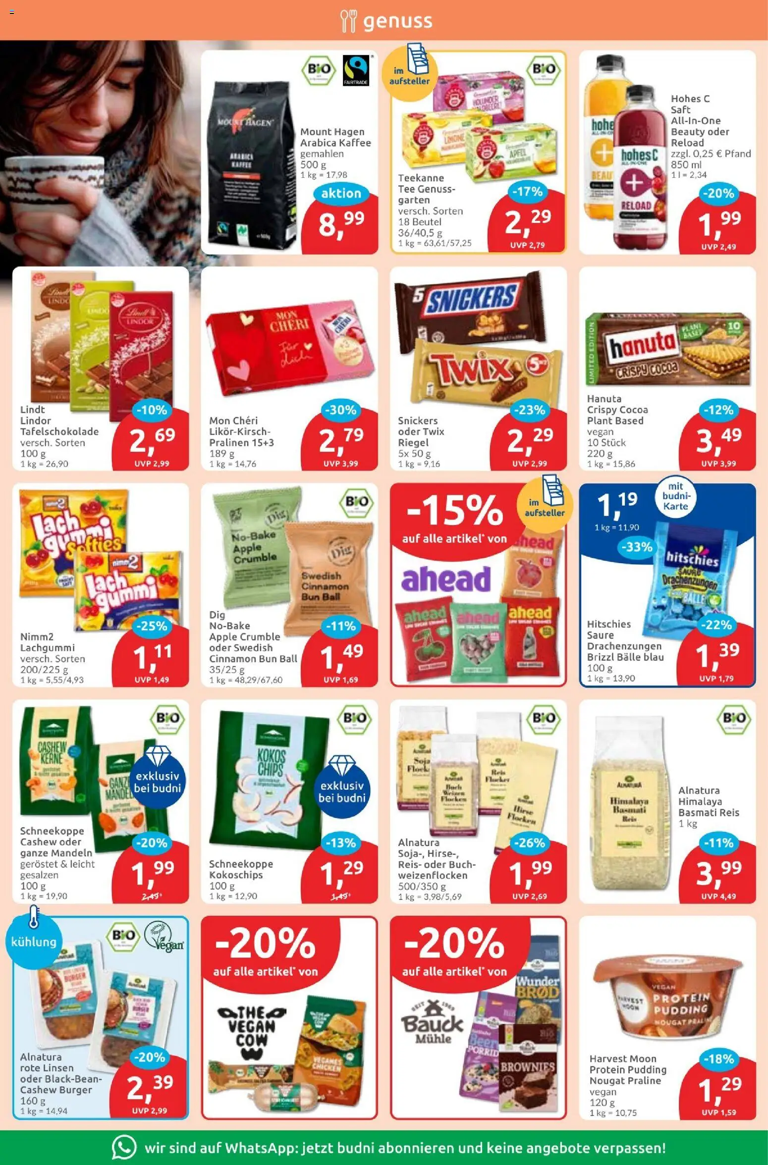 Budni Prospekt – gültig ab 19.01.2026 | Seite: 6 | Produkte: Burger, Reis, Chips, Mon cheri