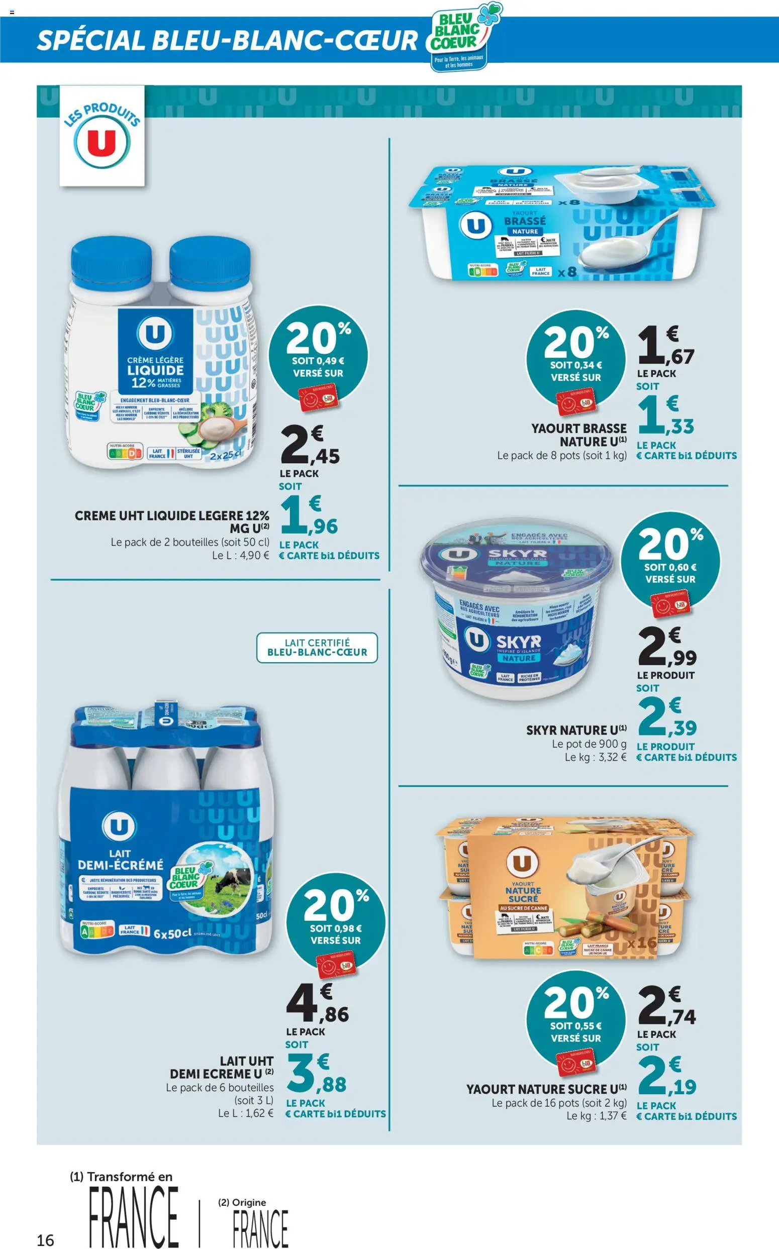 {H1} | Page: 16 | Produits: Sucre de canne, Lait, Skyr, Crème