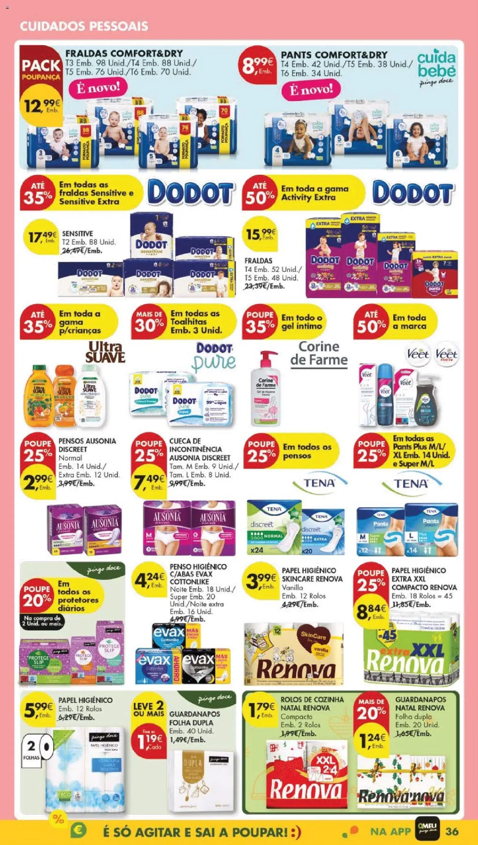 Pingo Doce folheto │ válido de 02.12.2025 | Página: 42 | Produtos: Papel higiénico, Fraldas, Fraldas dodot, Guardanapos