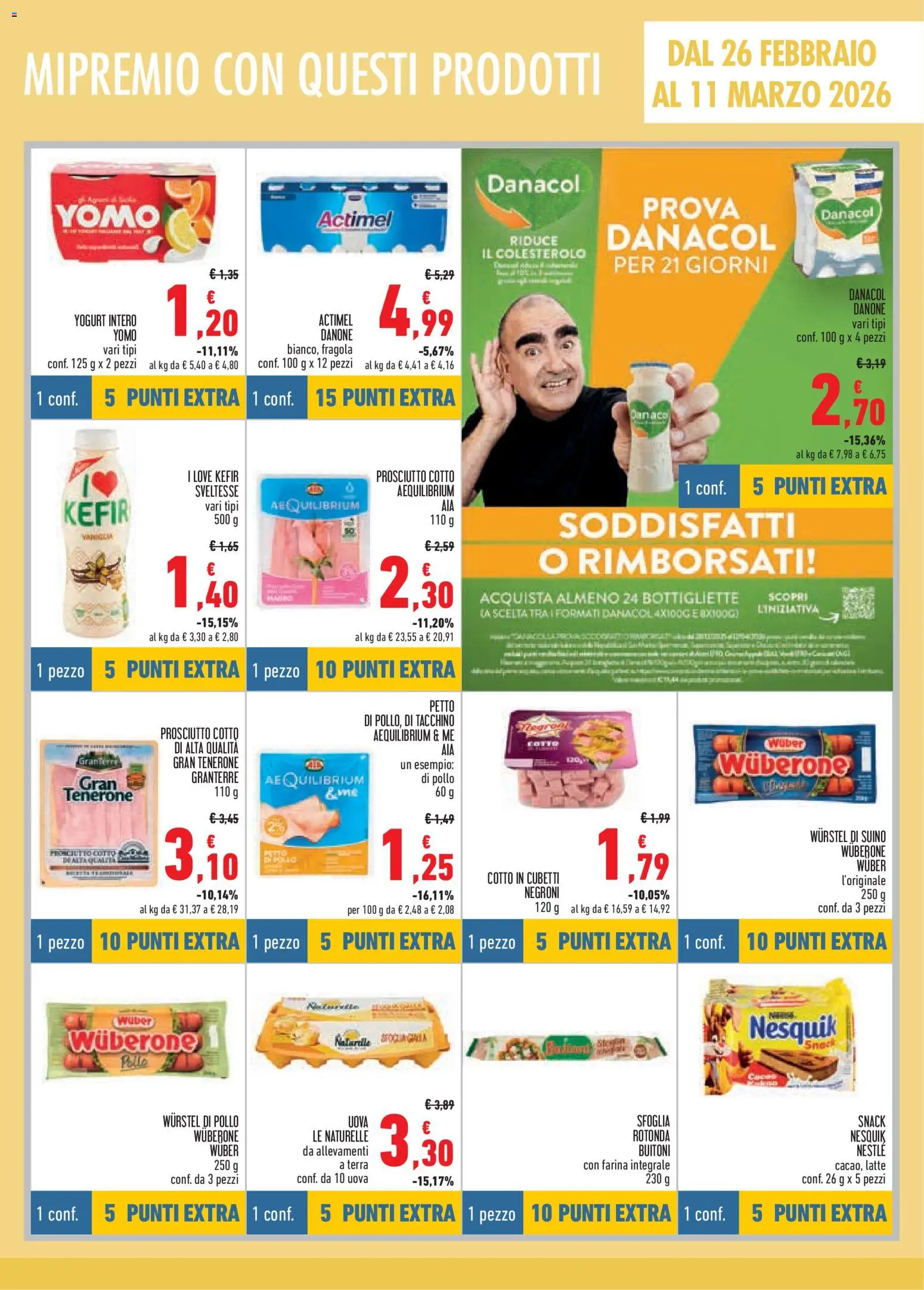 Volantino Conad del 26.02.2026 | Pagina: 5 | Prodotti: Prosciutto Cotto, Pollo, Suino, Farina