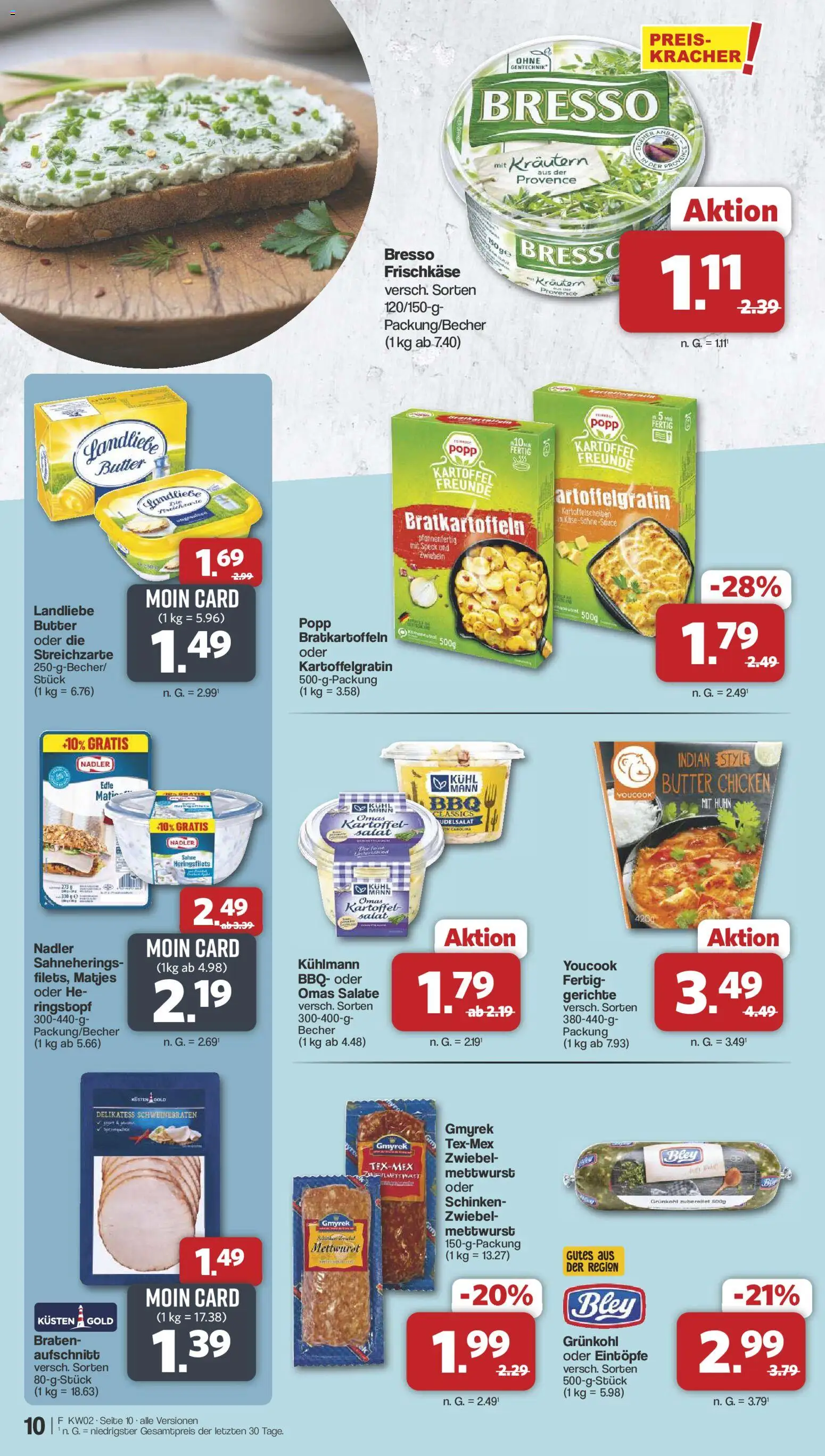 Famila Nordwest Prospekt 	 – gültig ab 05.01.2026 | Seite: 10 | Produkte: Youcook, Bresso, Schinken, Salat