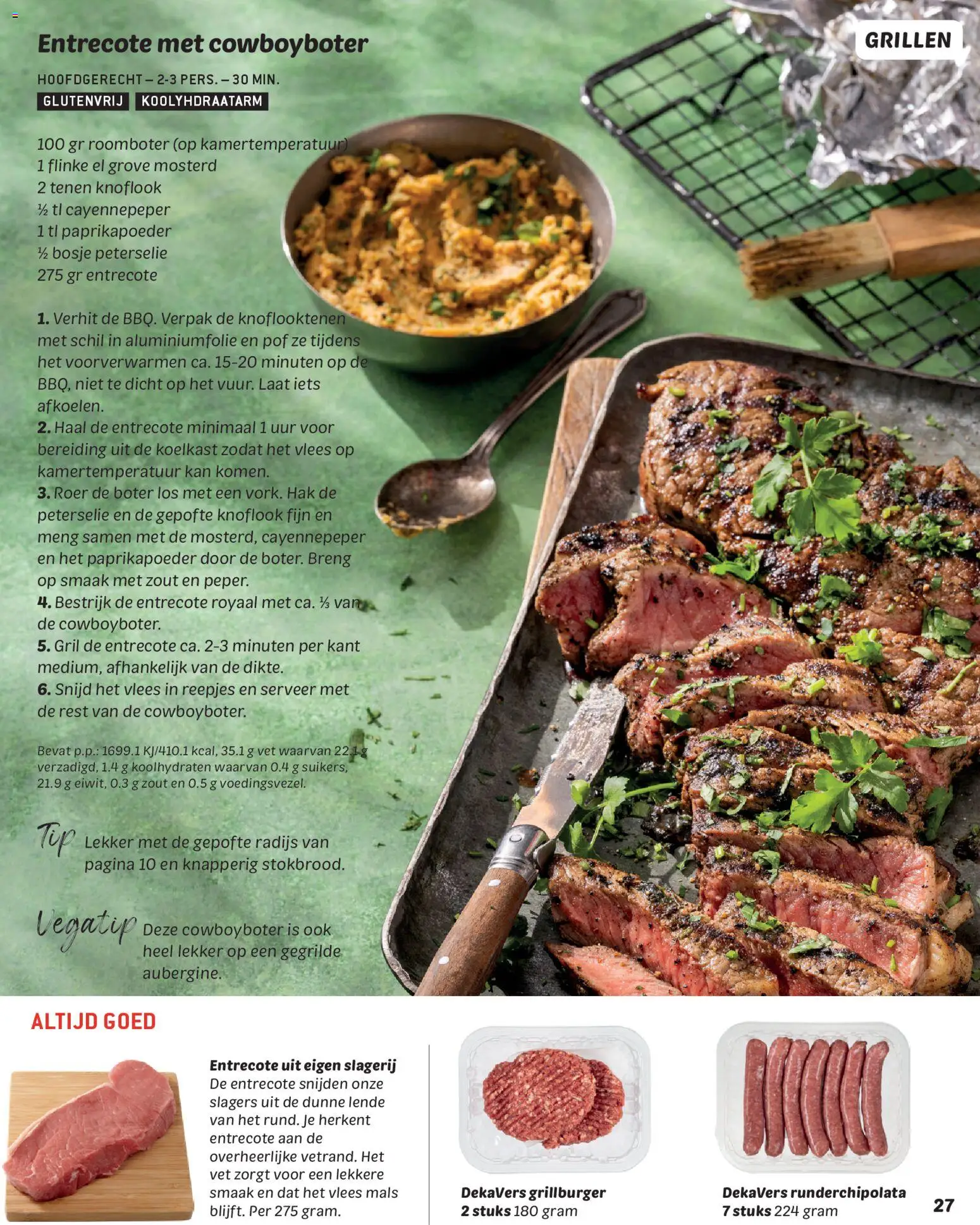 {H1} | Pagina: 27 | Producten: Boter, Kisperec, Roomboter, Knoflook