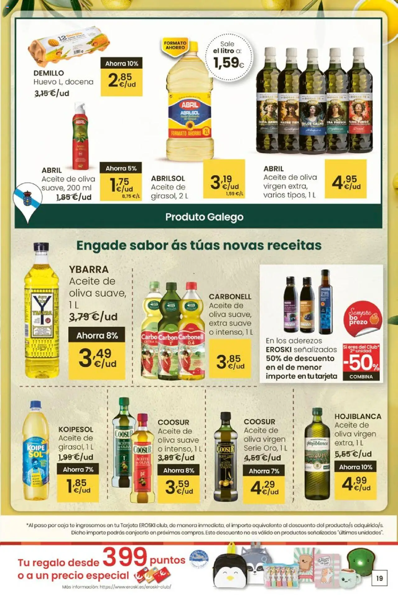 Eroski - Ofertón Center │ válido desde el 18.09.2025 | Página: 19 | Productos: Aceite, Té, Aceite de oliva, Caja