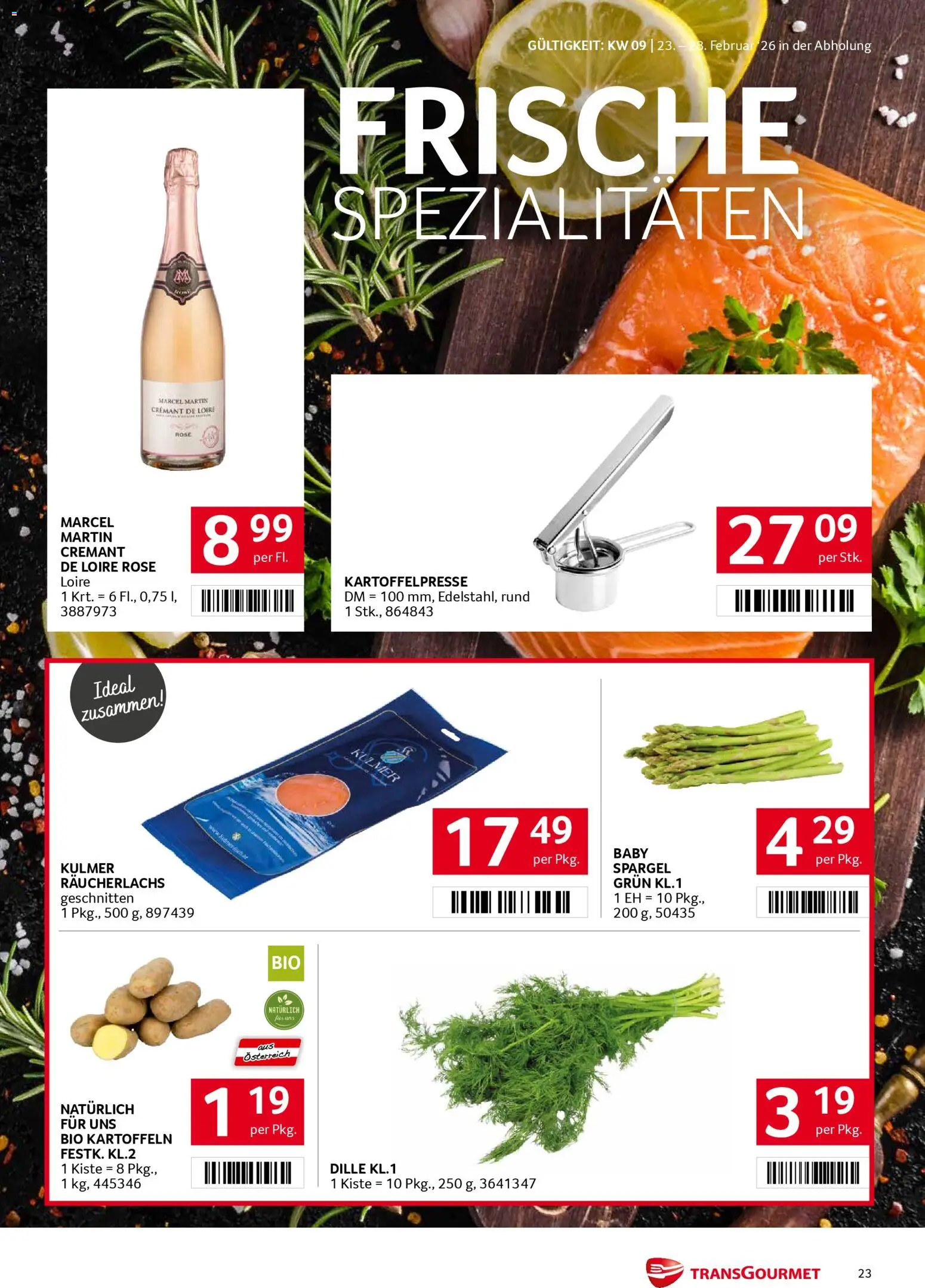 Transgourmet Flugblatt gültig ab 23.02.2026 | Seite: 23 | Produkte: Kartoffeln