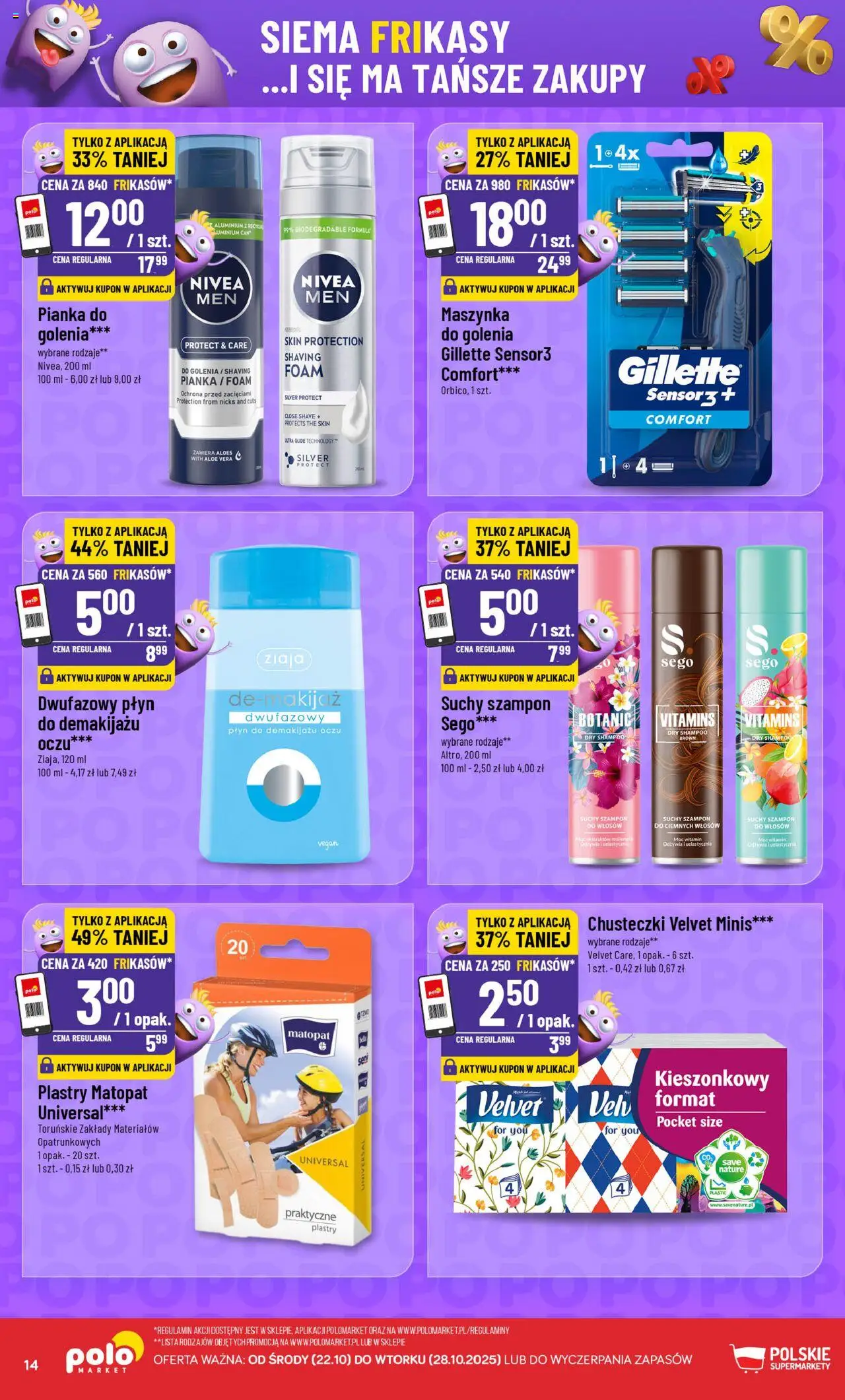 POLOmarket Gazetka - Frikasowe Hity od 22.10.2025 | Strona: 14 | Produkty: Aloes, Płyn do demakijażu, Szampon, Suchy szampon
