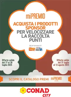 Anteprima del volantino Conad City Mi Premio Piemonte catalogo valido a partire dal 17.07.2025